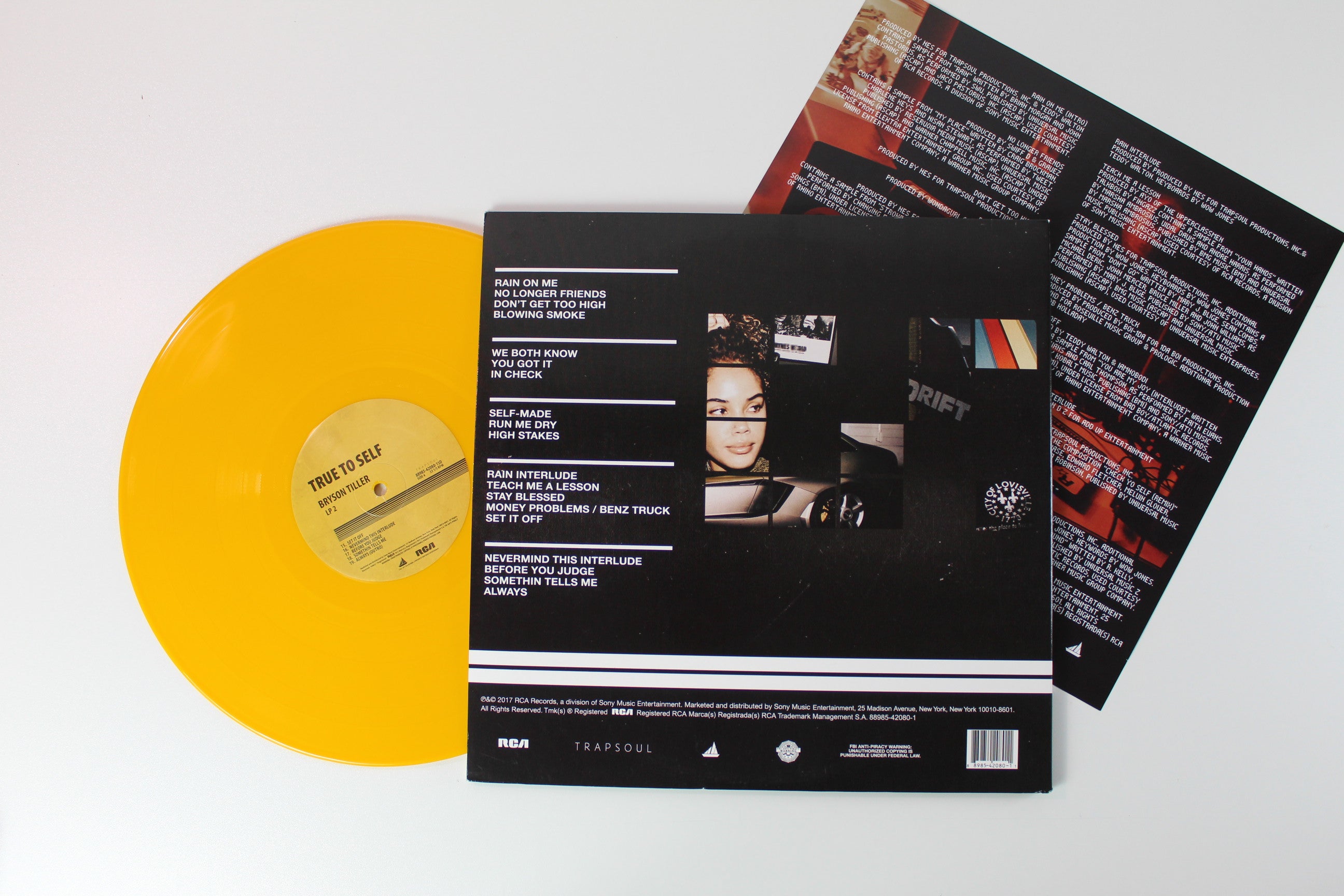 Bryson Tiller - True To Self Yellow Opaque Vinyl on RCA