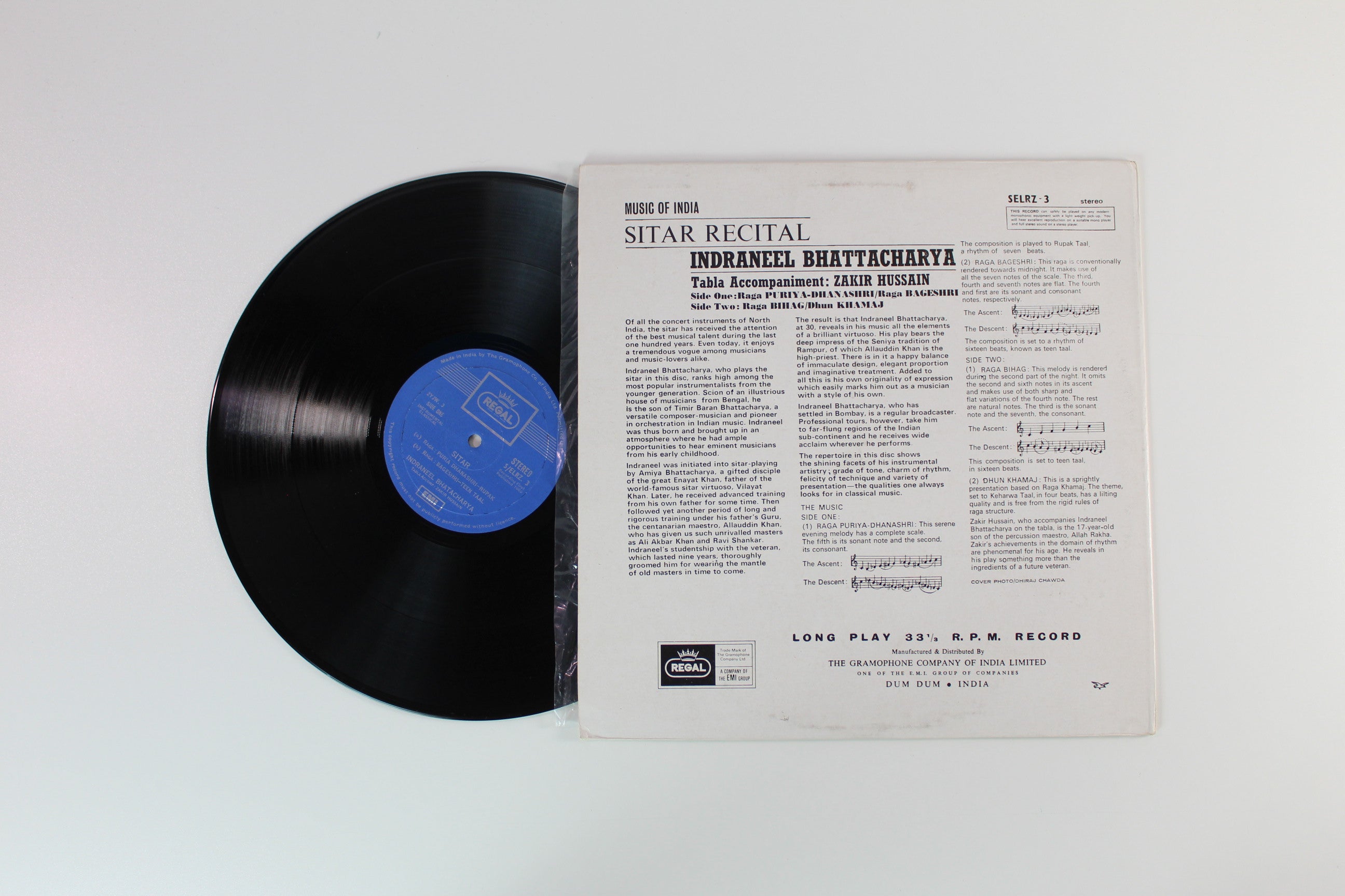Indranil Bhattacharya - Music of India (Sitar Recital) on Regal