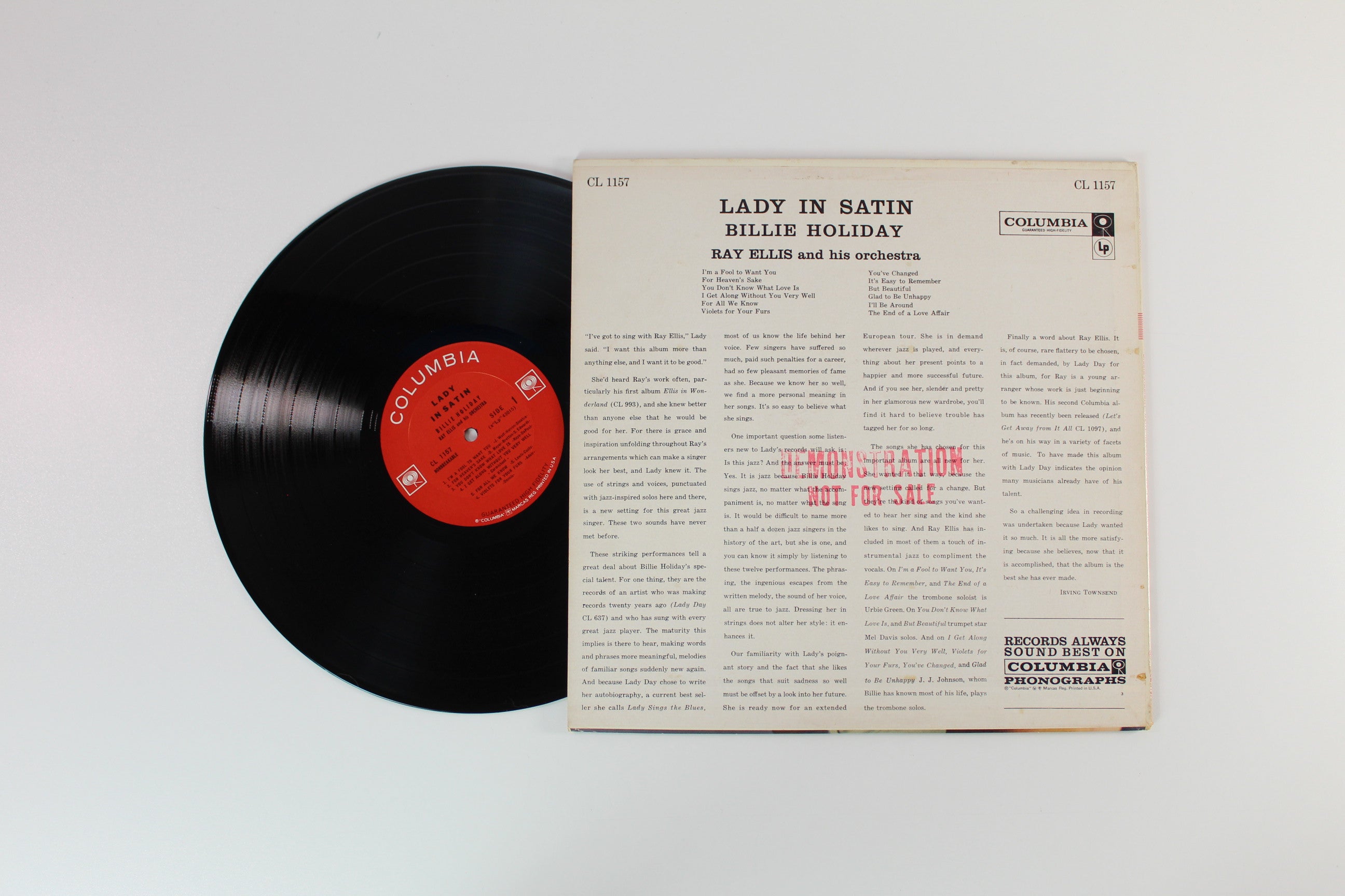 Billie Holiday - Lady In Satin on Columbia - 1962 Mono