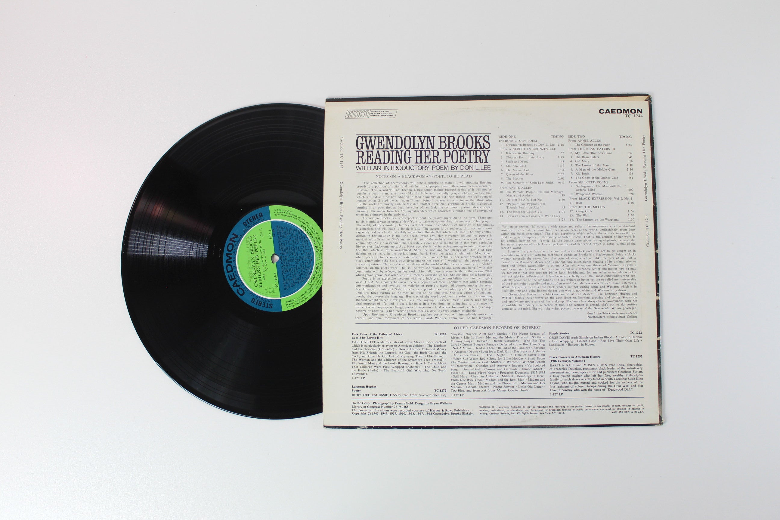 Gwendolyn Brooks - Reading Her Poetry on Caedmon Records