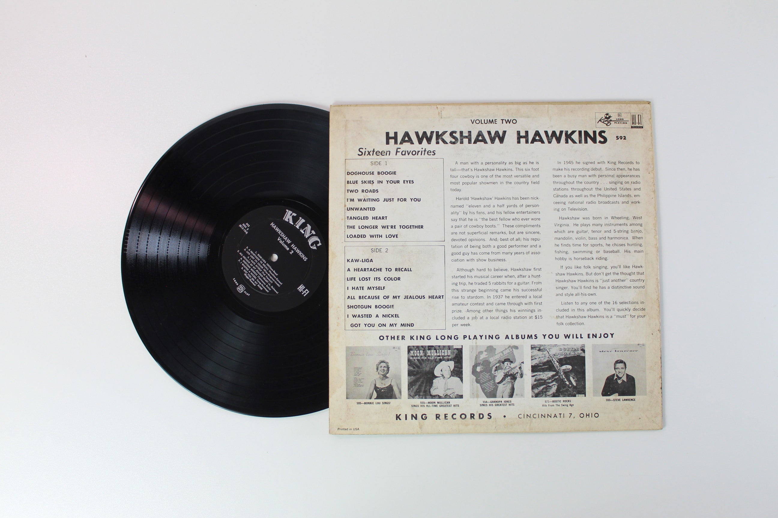 Hawkshaw Hawkins - Volume 2 on King Records