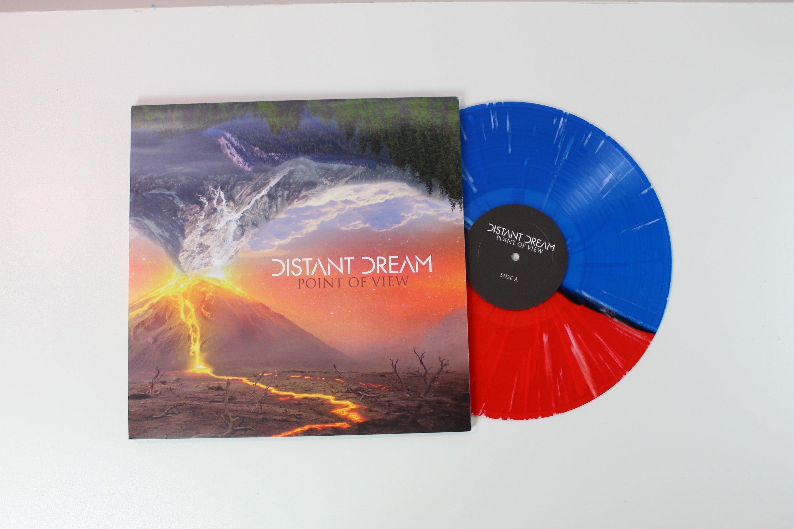 Distant Dream - Point Of View on Widek Ltd Blue Red Half n Half Splatter Transparent