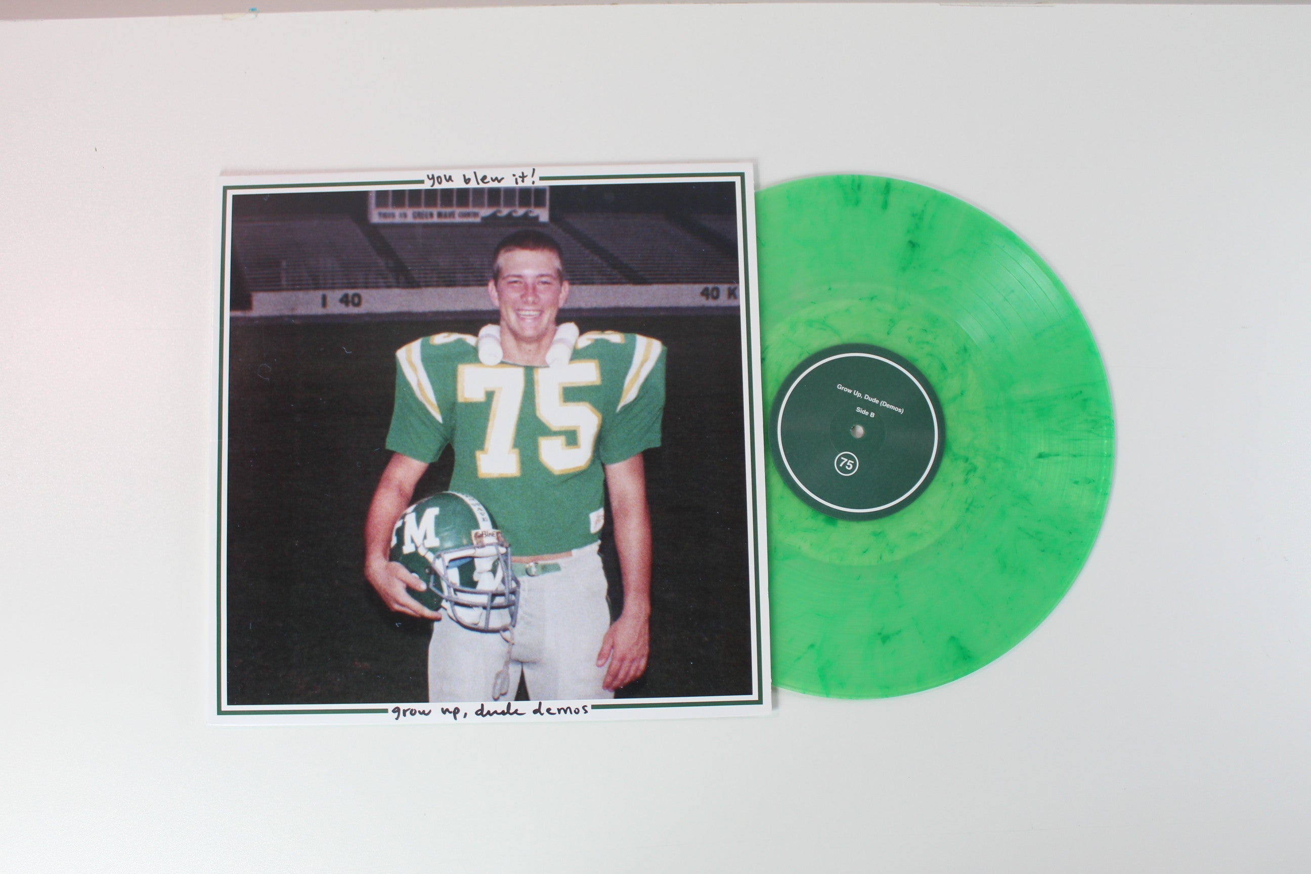 You Blew It! - Grow Up, Dude (Demos) on Storm Chasers Ltd Clear w/ Green Swirl