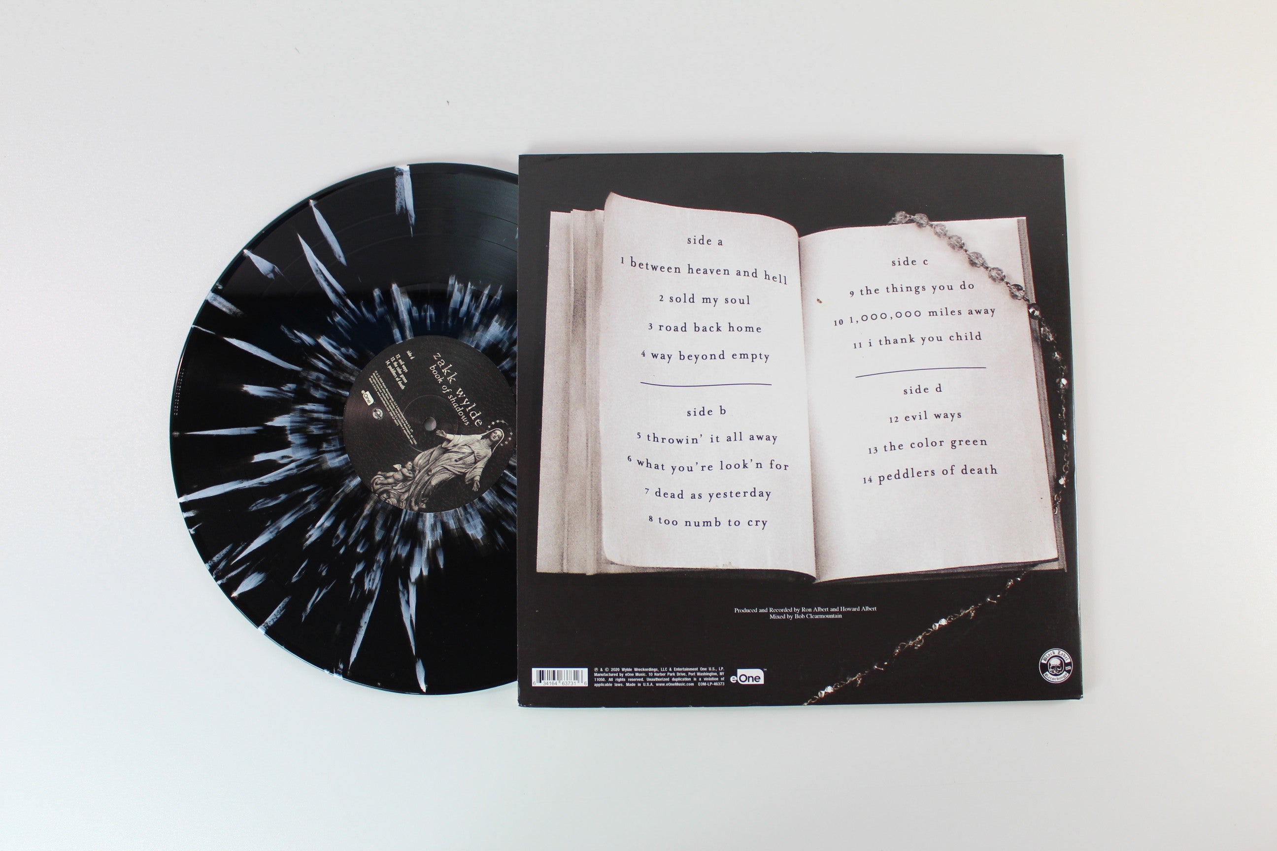 Zakk Wylde - Book Of Shadows on eOne Ltd Black With Heavy White Splatter 180 Gram Reissue