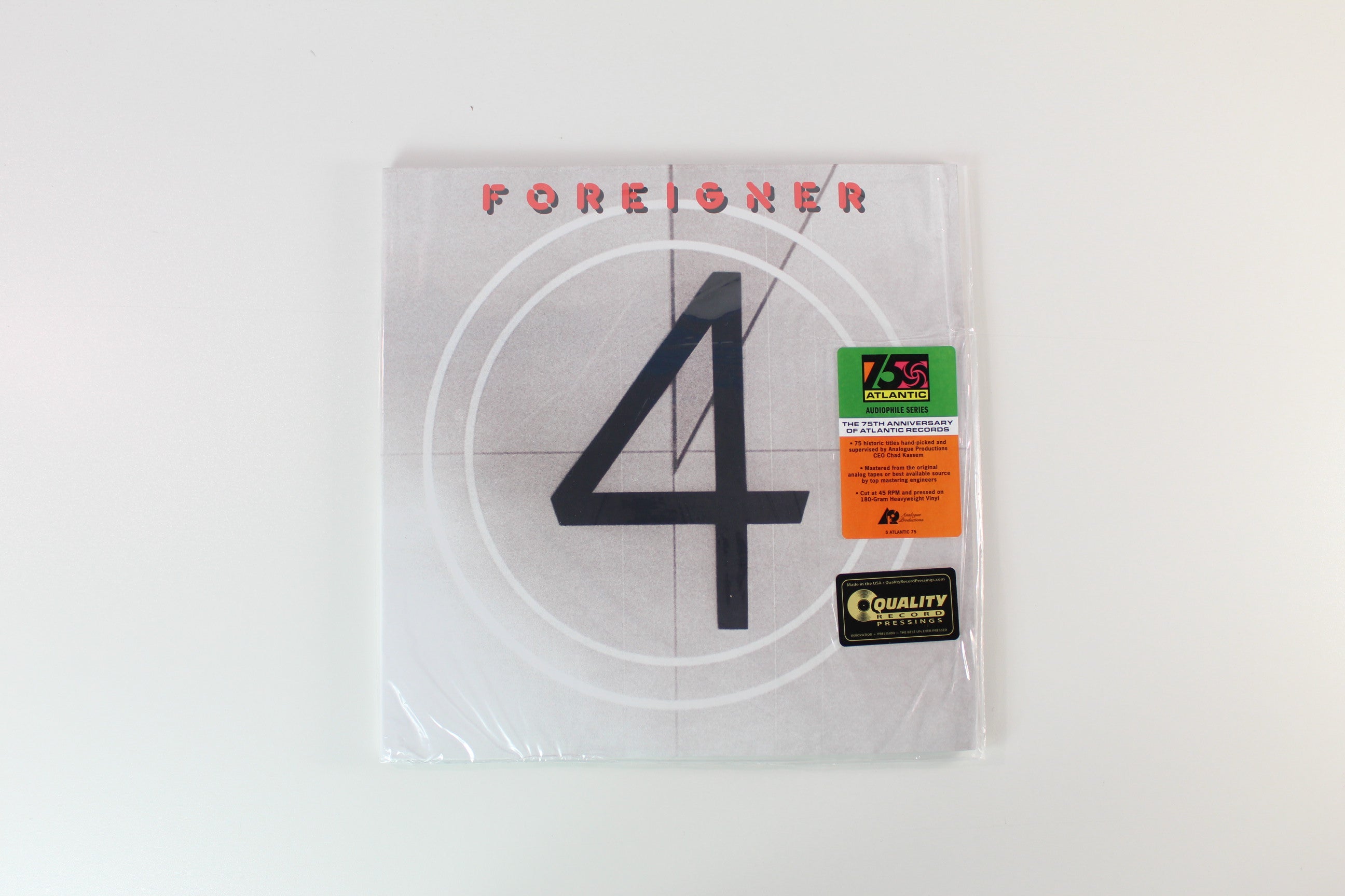 Foreigner - 4 on Atlantic 75 Audiophile Series Analogue Productions Ltd Numbered 45 RPM 180 Gram Reissue