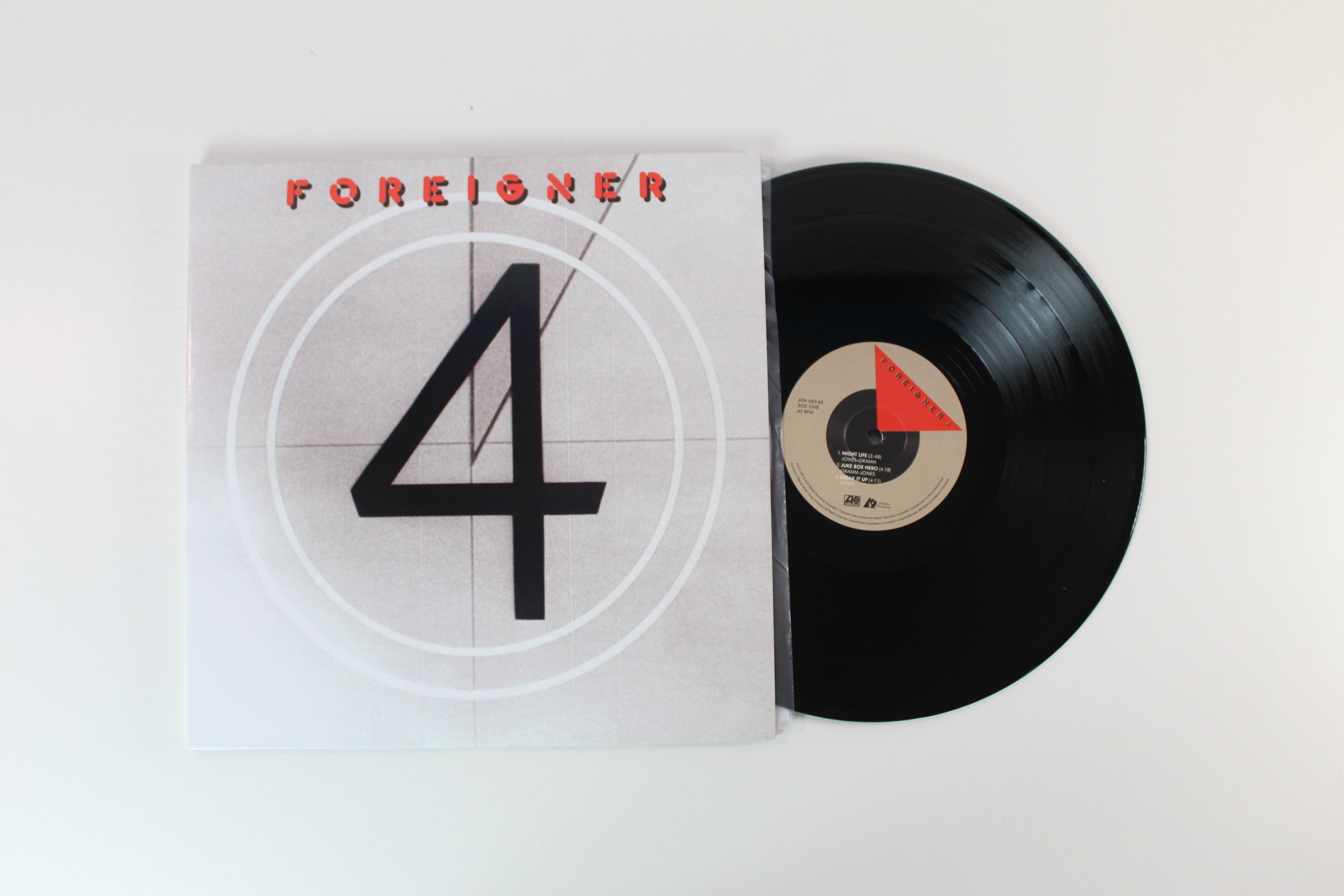 Foreigner - 4 on Atlantic 75 Audiophile Series Analogue Productions Ltd Numbered 45 RPM 180 Gram Reissue