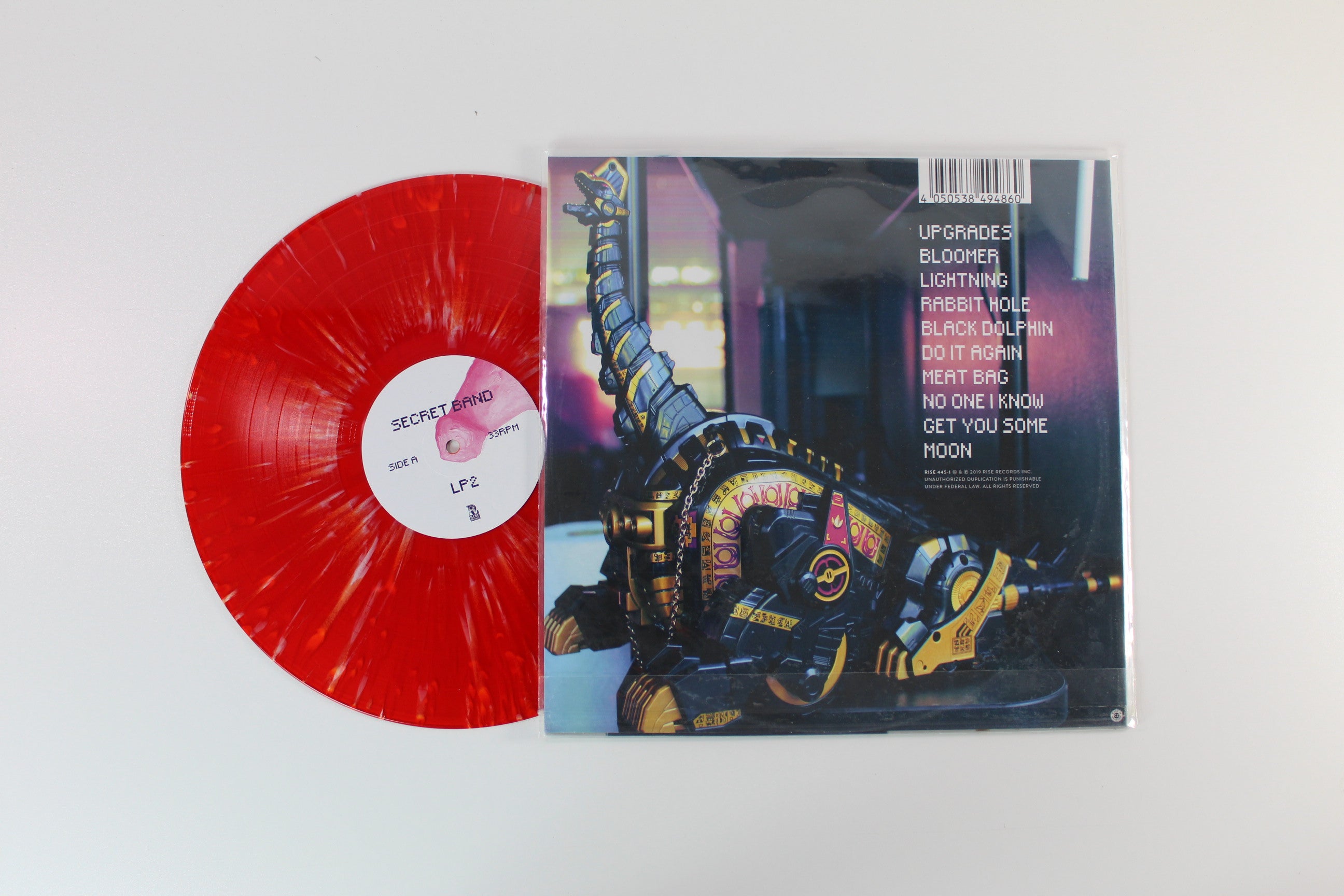 Secret Band - LP2 on Rise Records Blood Red With Mustard Yellow And Bone White Splatter