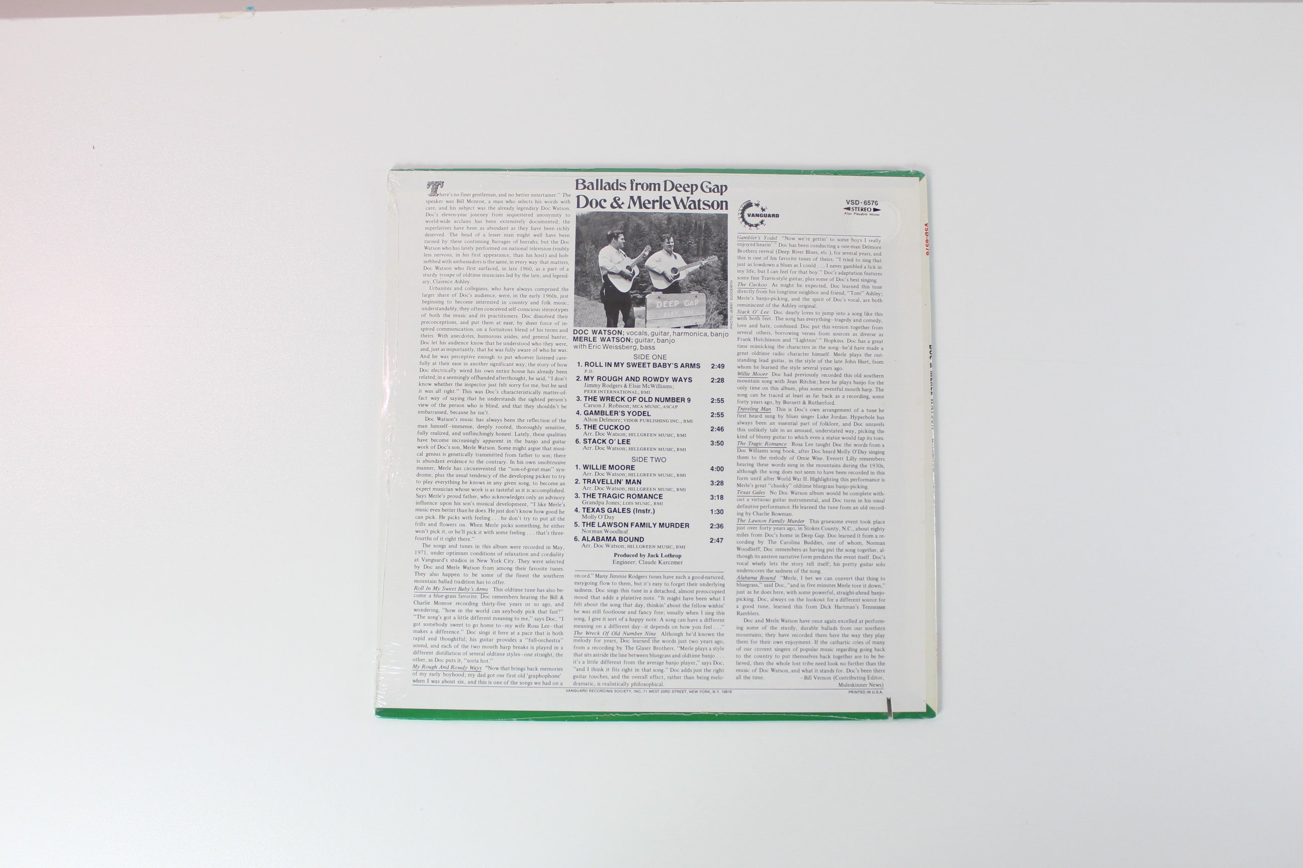 Doc & Merle Watson - Ballads From Deep Gap on Vanguard Stereo Sealed