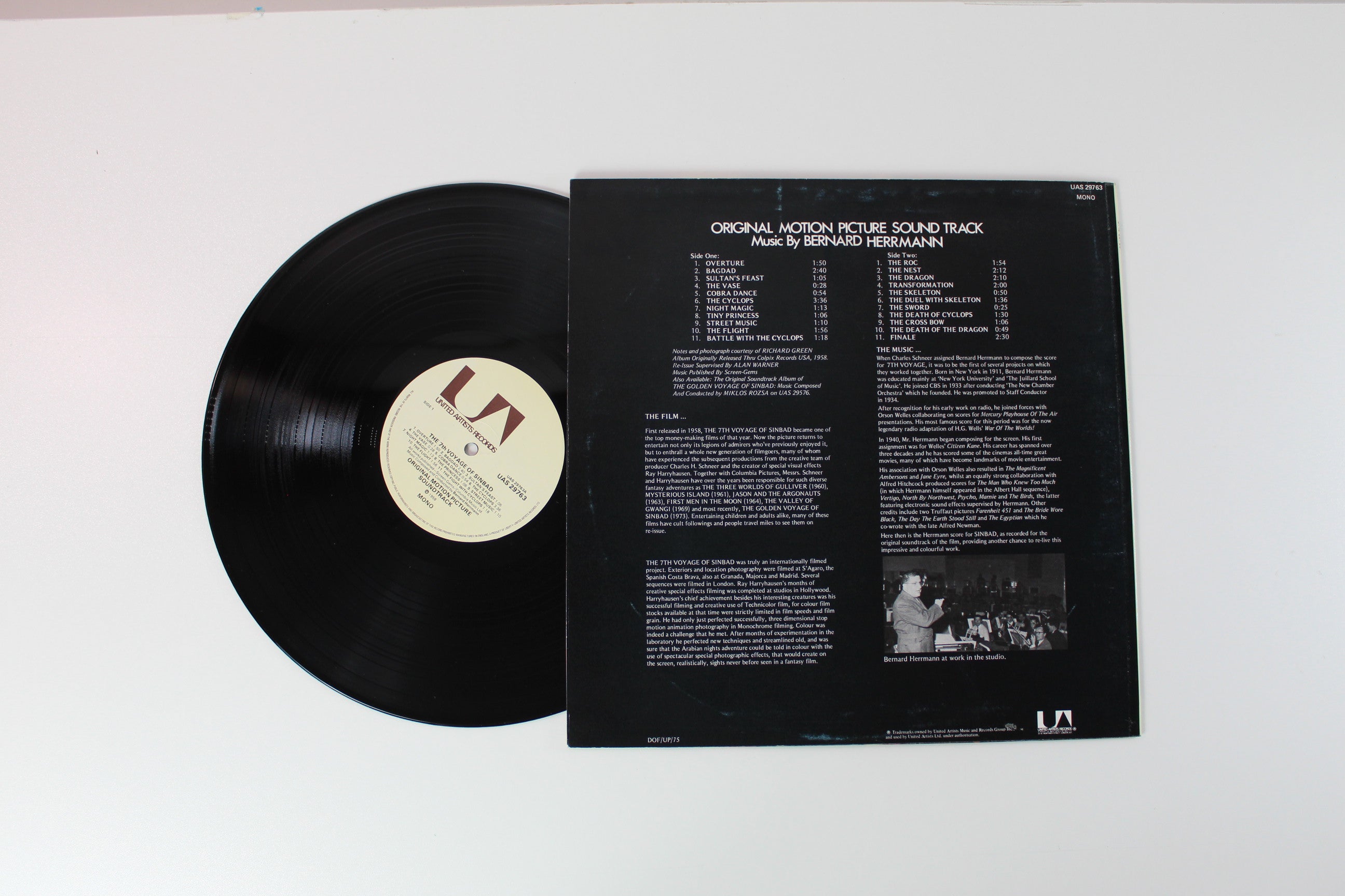 Bernard Herrmann - The 7th Voyage Of Sinbad (Original Motion Picture Soundtrack) on United Artists Records