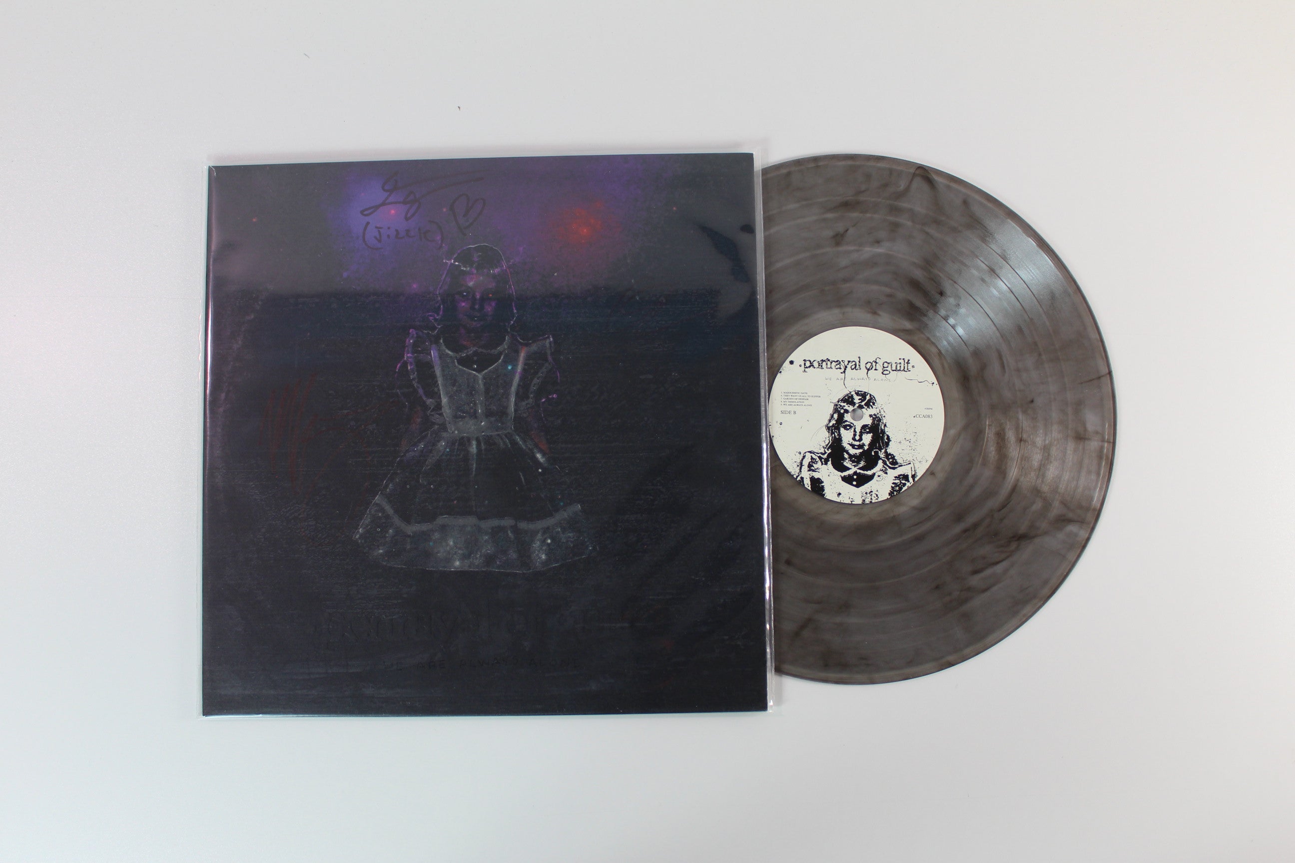 Portrayal Of Guilt - We Are Always Alone on Closed Casket Activities Ltd Clear With Black Smoke