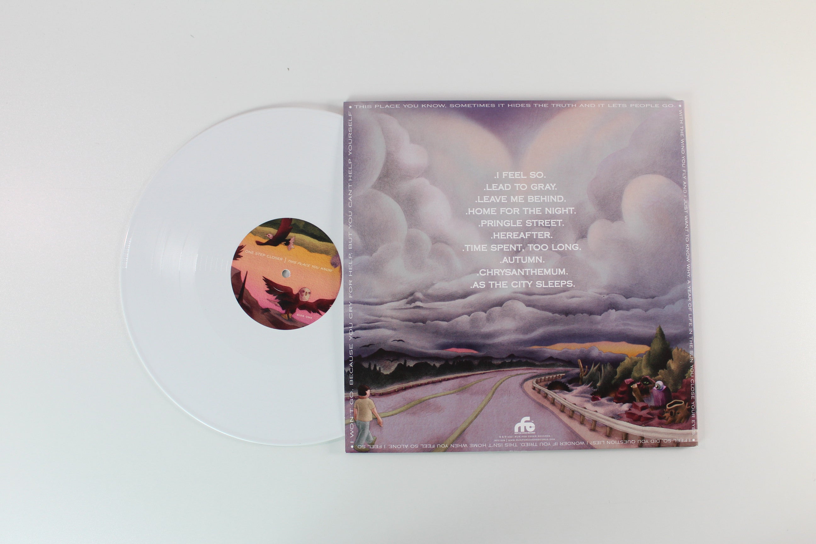 One Step Closer - This Place You Know on Run for Cover Ltd White Vinyl