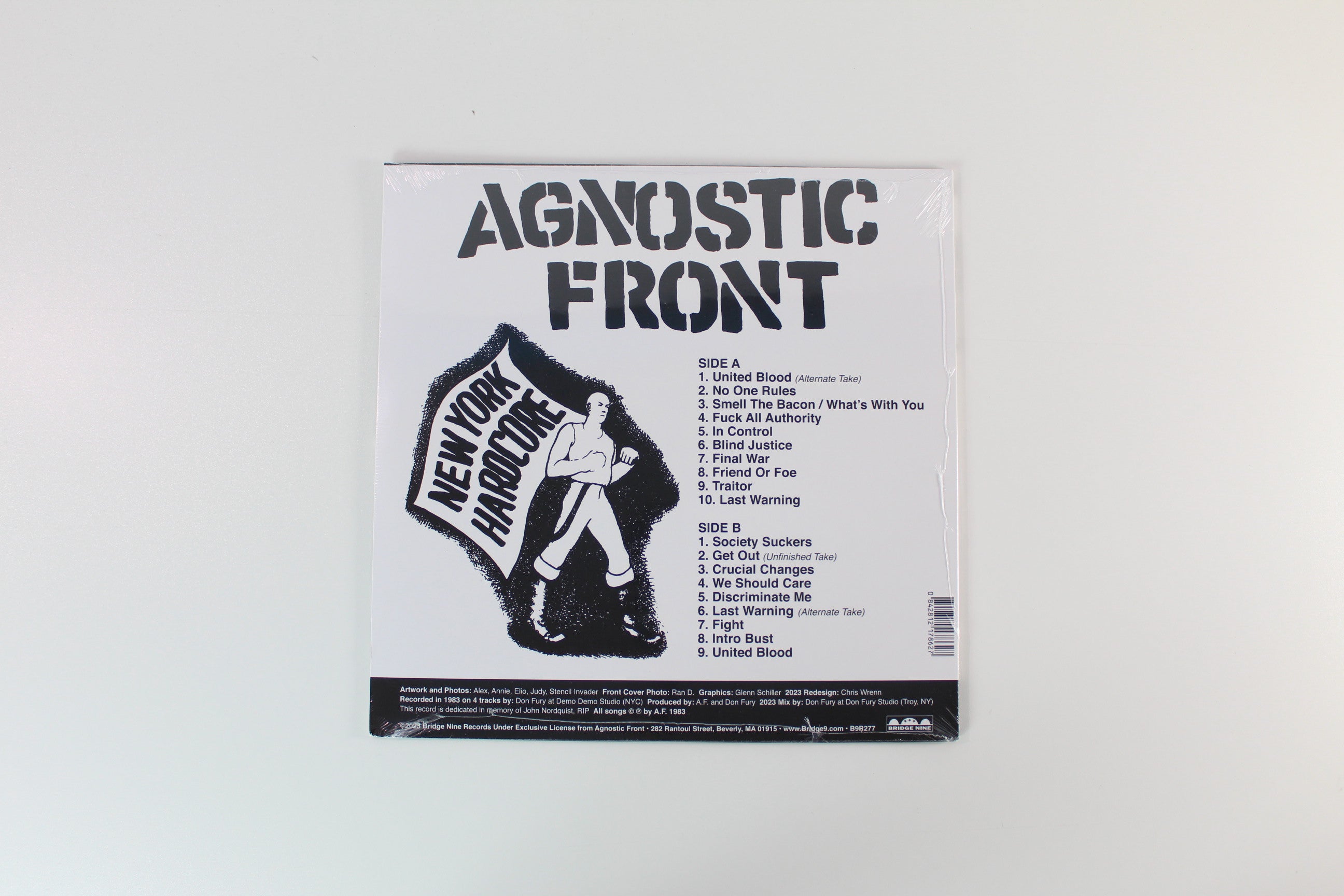 Agnostic Front - United Blood l.p. on Bridge Nine RSD 2023 45 RPM Clear Vinyl Sealed