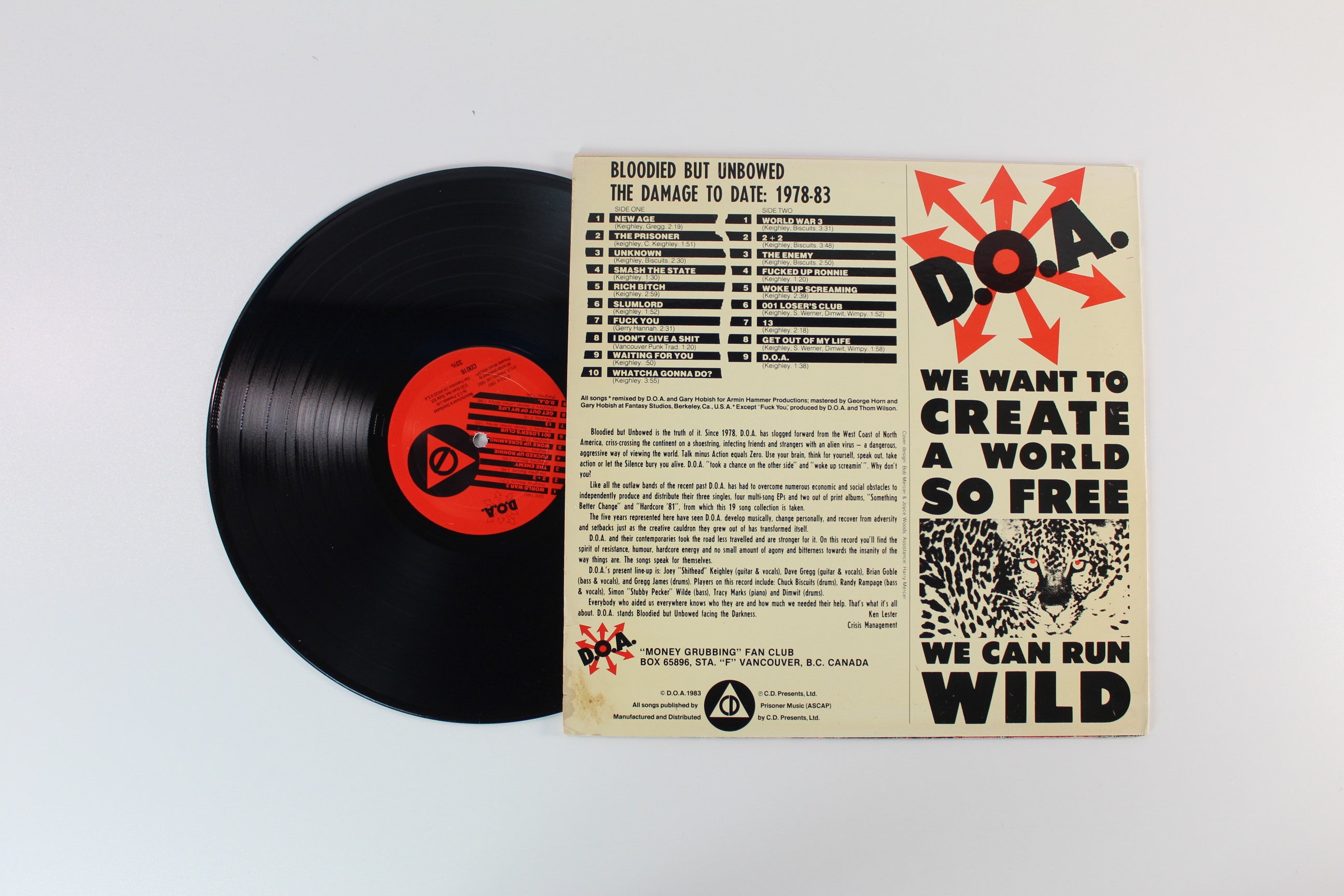 D.O.A. - Bloodied But Unbowed (The Damage To Date: 1978-83) on CD Presents