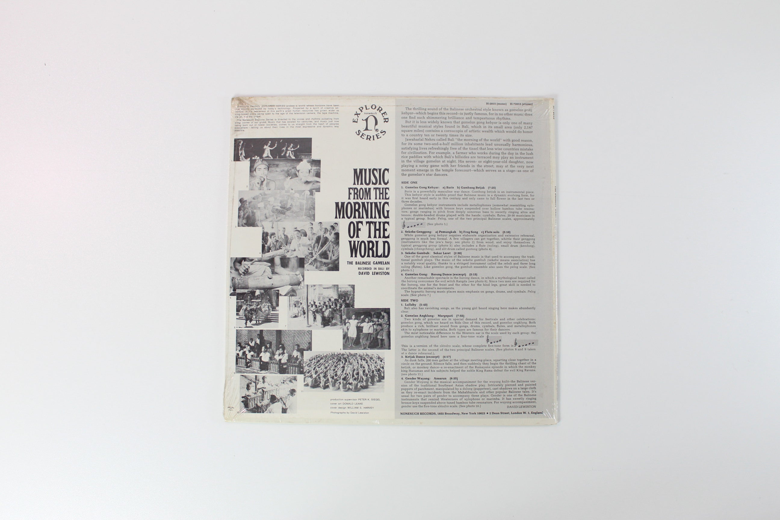 David Lewiston - The Balinese Gamelan: Music From The Morning Of The World on Nonesuch Sealed