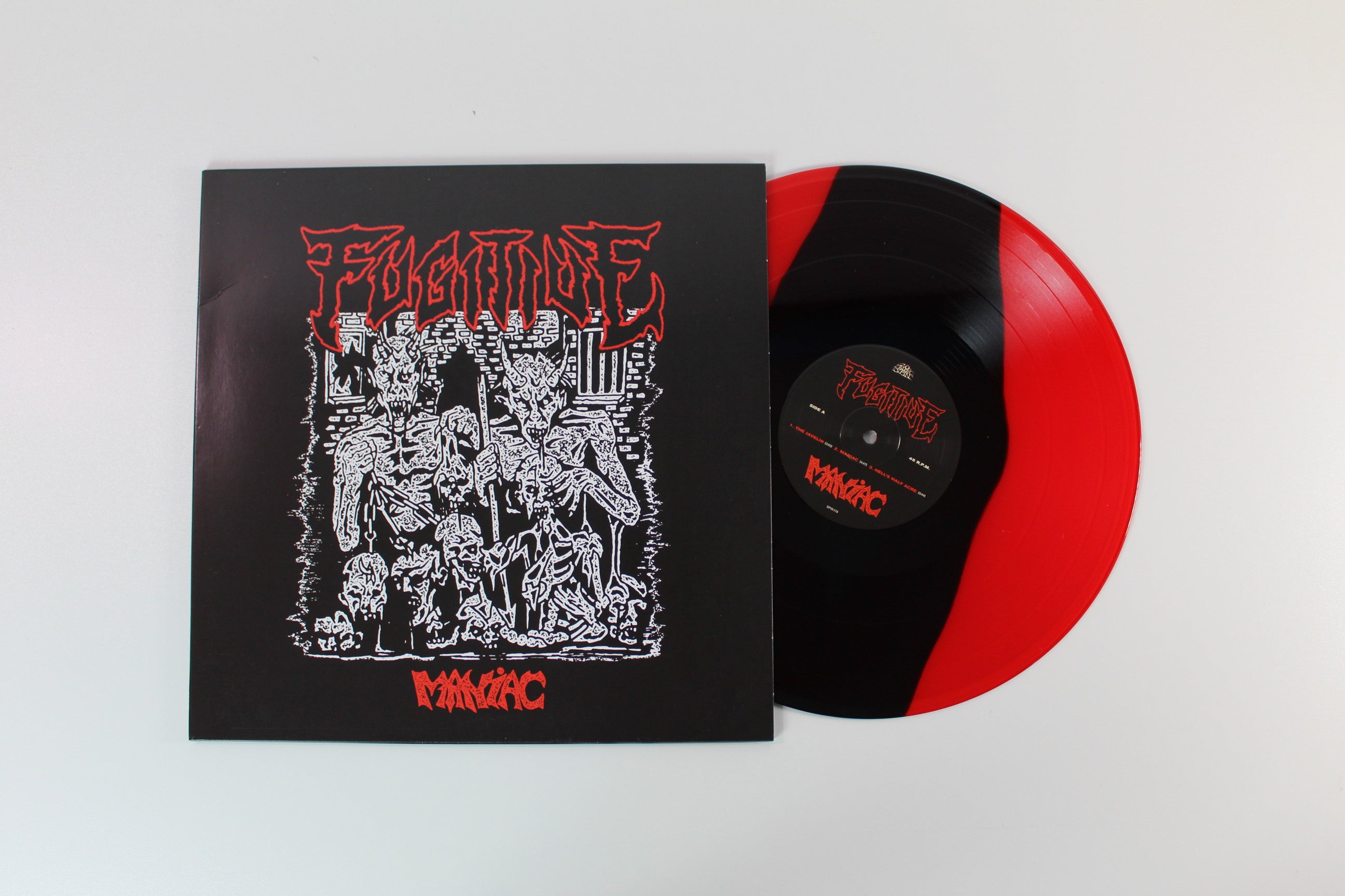 Fugitive - Maniac on 20 Buck Spin Red / Black Vinyl 45 RPM Reissue