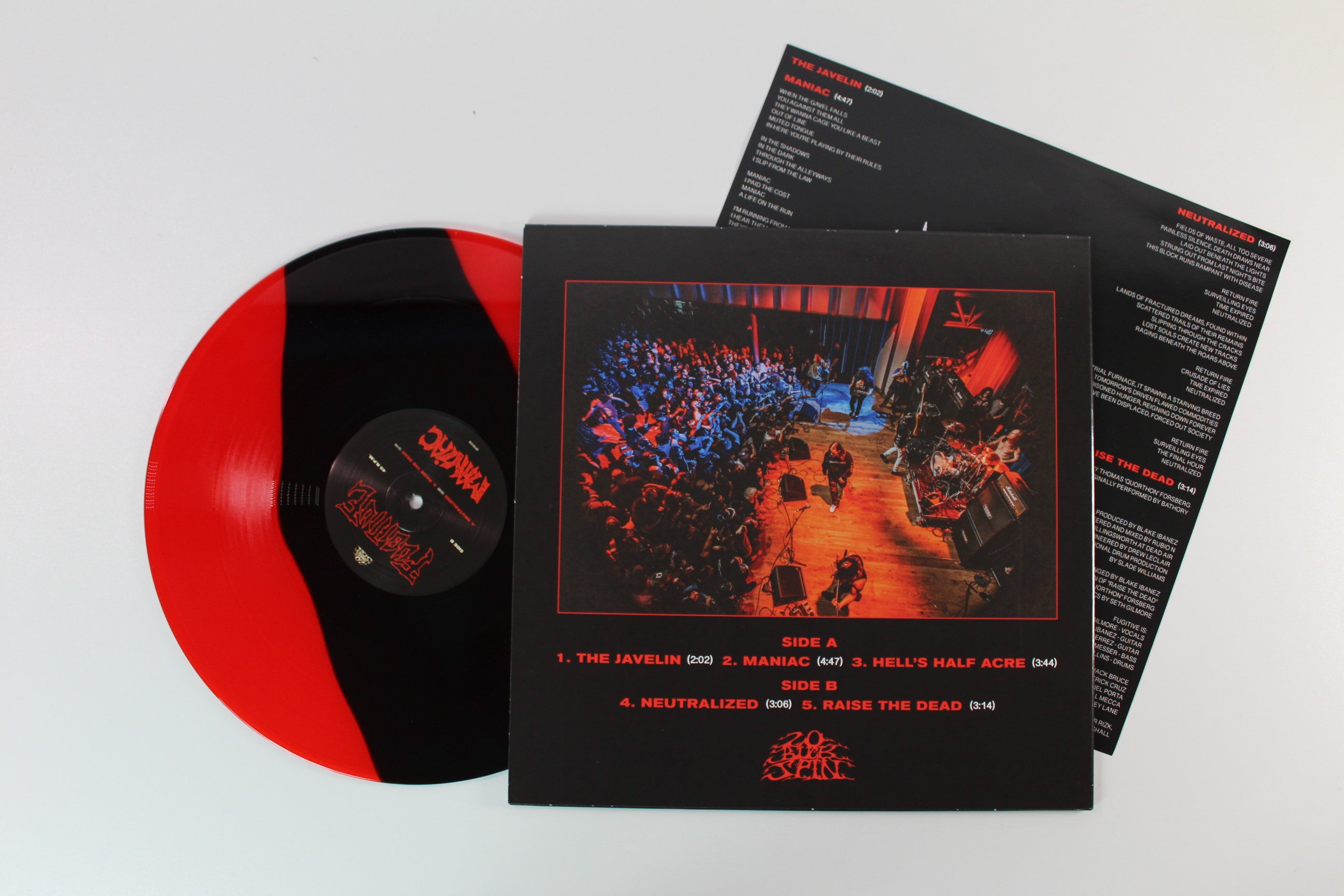 Fugitive - Maniac on 20 Buck Spin Red / Black Vinyl 45 RPM Reissue