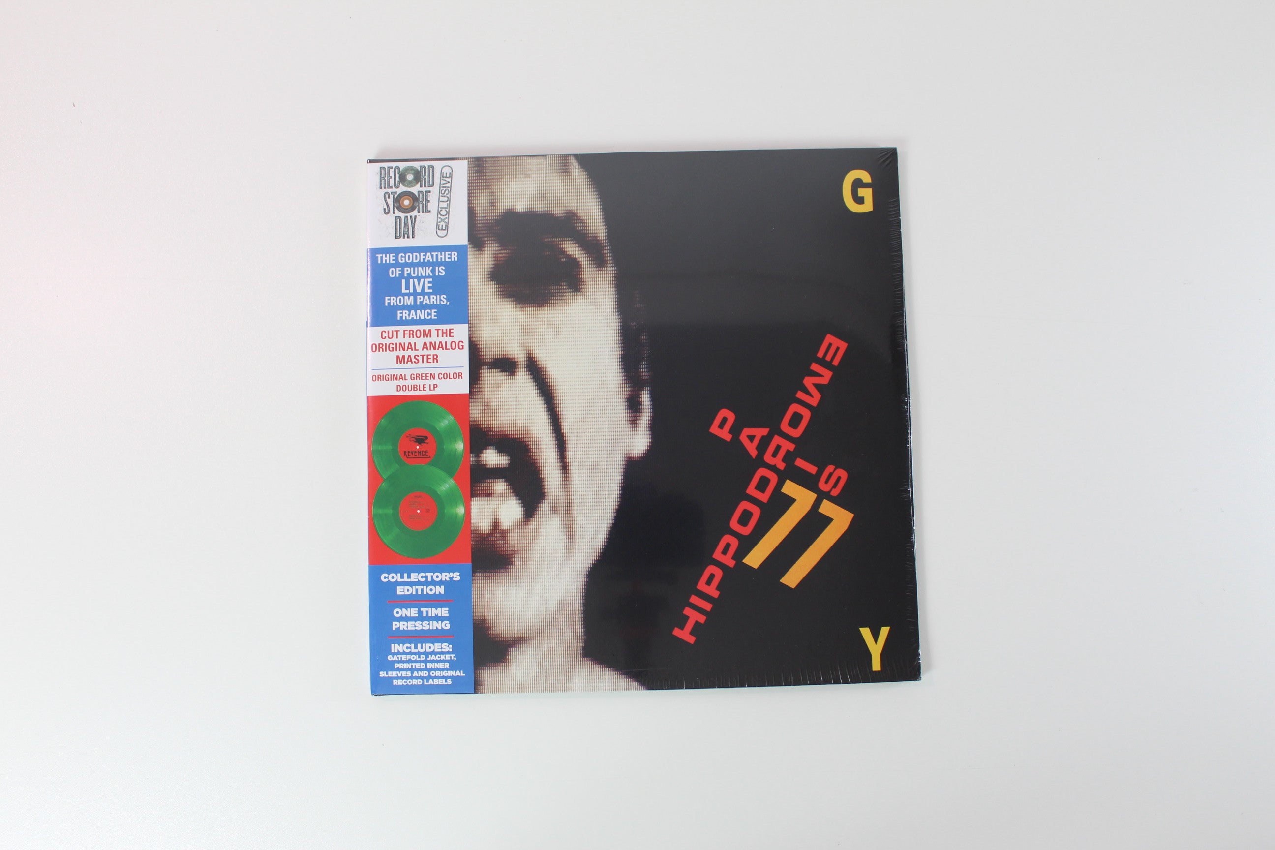 Iggy Pop - Hippodrome Paris 77 on Revenge Records RSD 2019 Green Translucent Vinyl Reissue Sealed