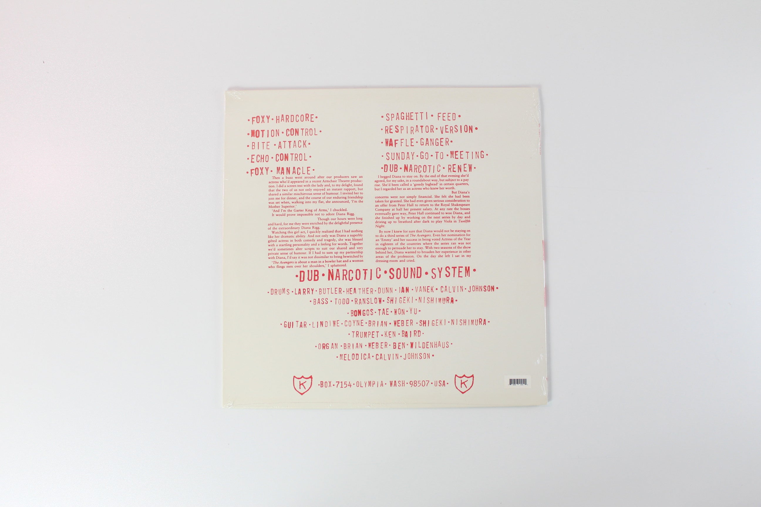 Dub Narcotic Sound System - Rhythm Record Volume One (Echos From The Scene Control Room) on K Reissue Sealed