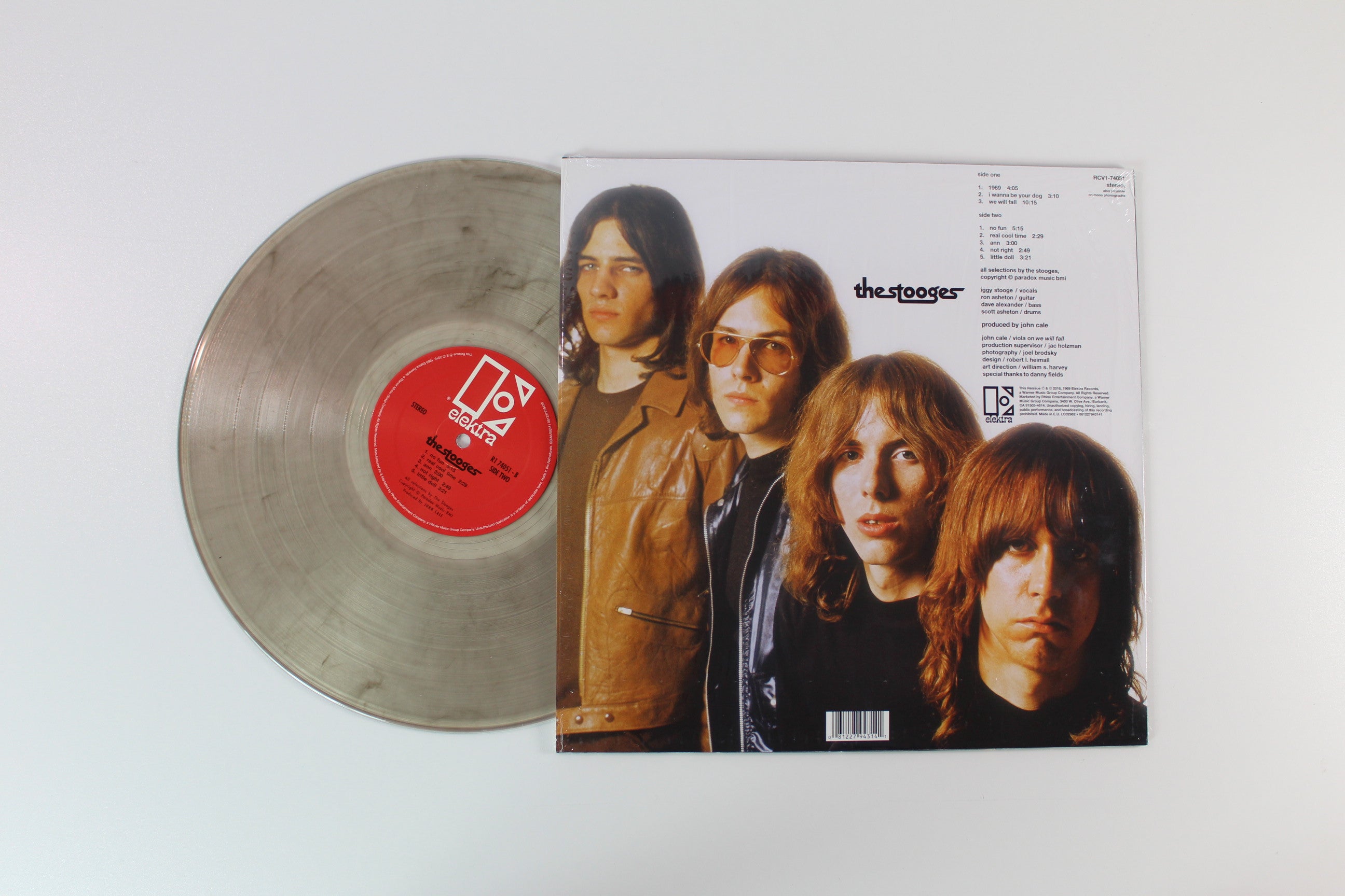 The Stooges - The Stooges Ltd. Reissue on Elektra Clear / Black Swirl