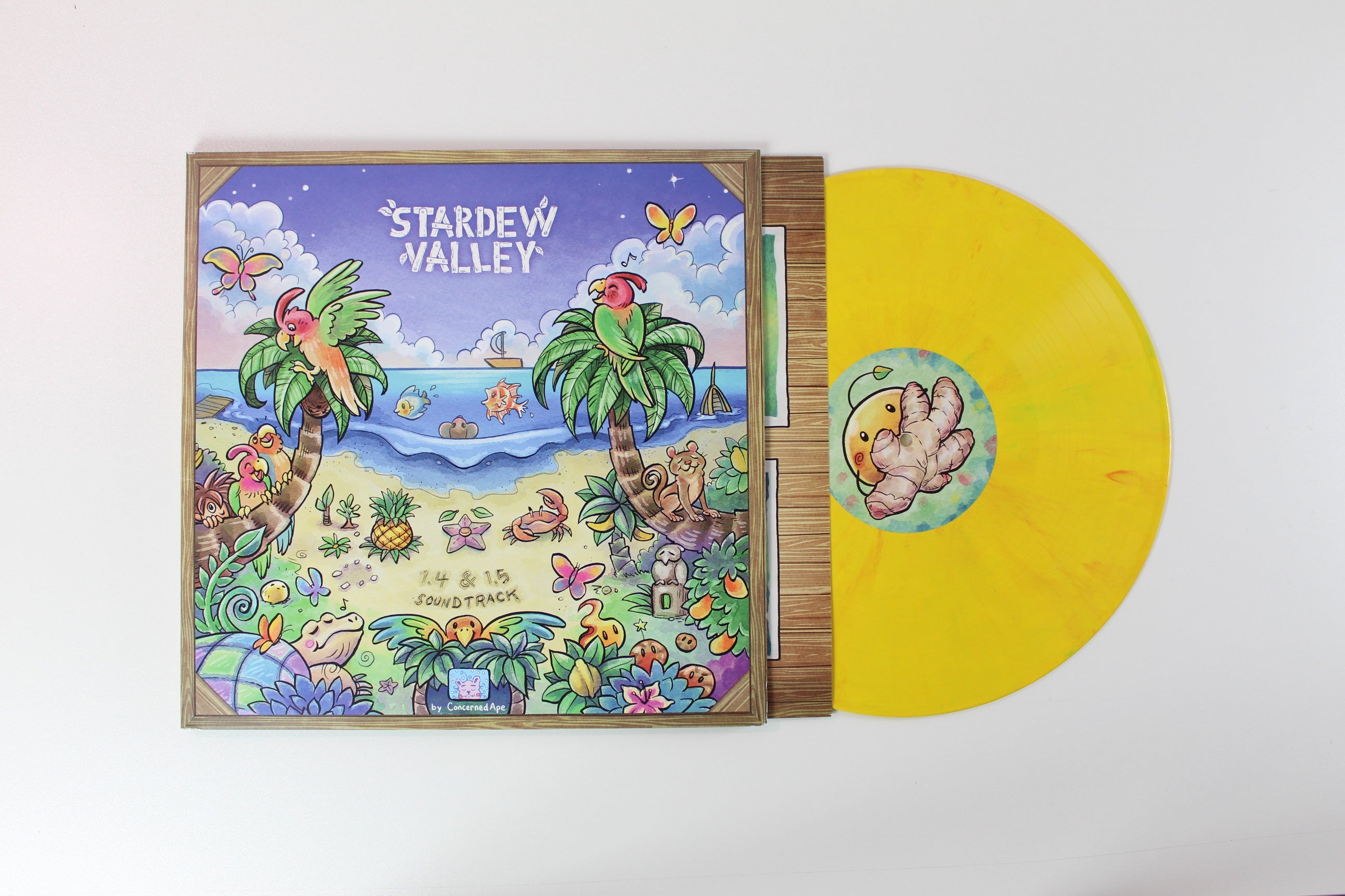ConcernedApe - Stardew Valley 1.4 & 1.5 Soundtrack on Fangamer Yellow Marble Vinyl