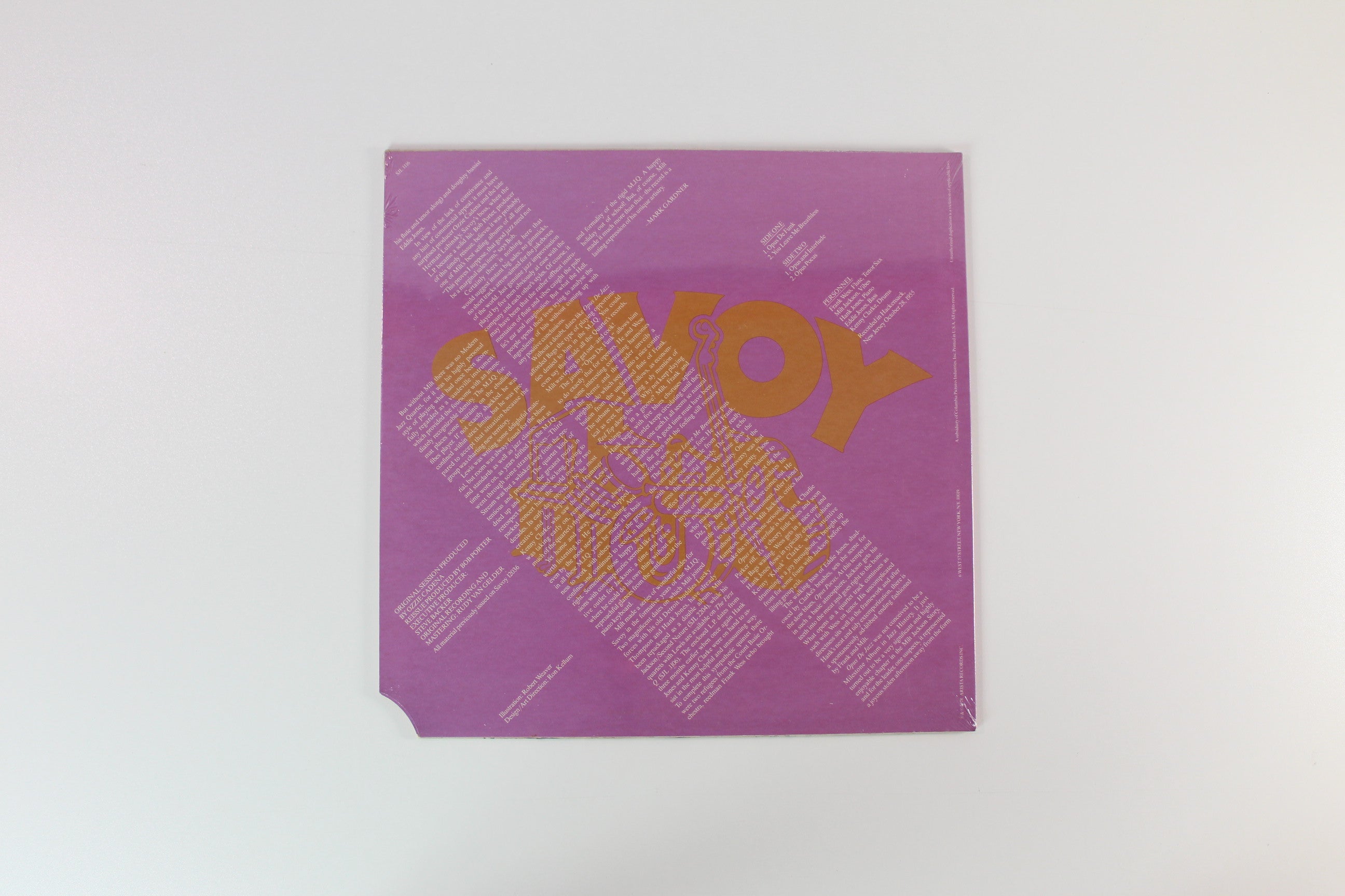 Milt Jackson - Opus De Jazz on Savoy Records - Sealed