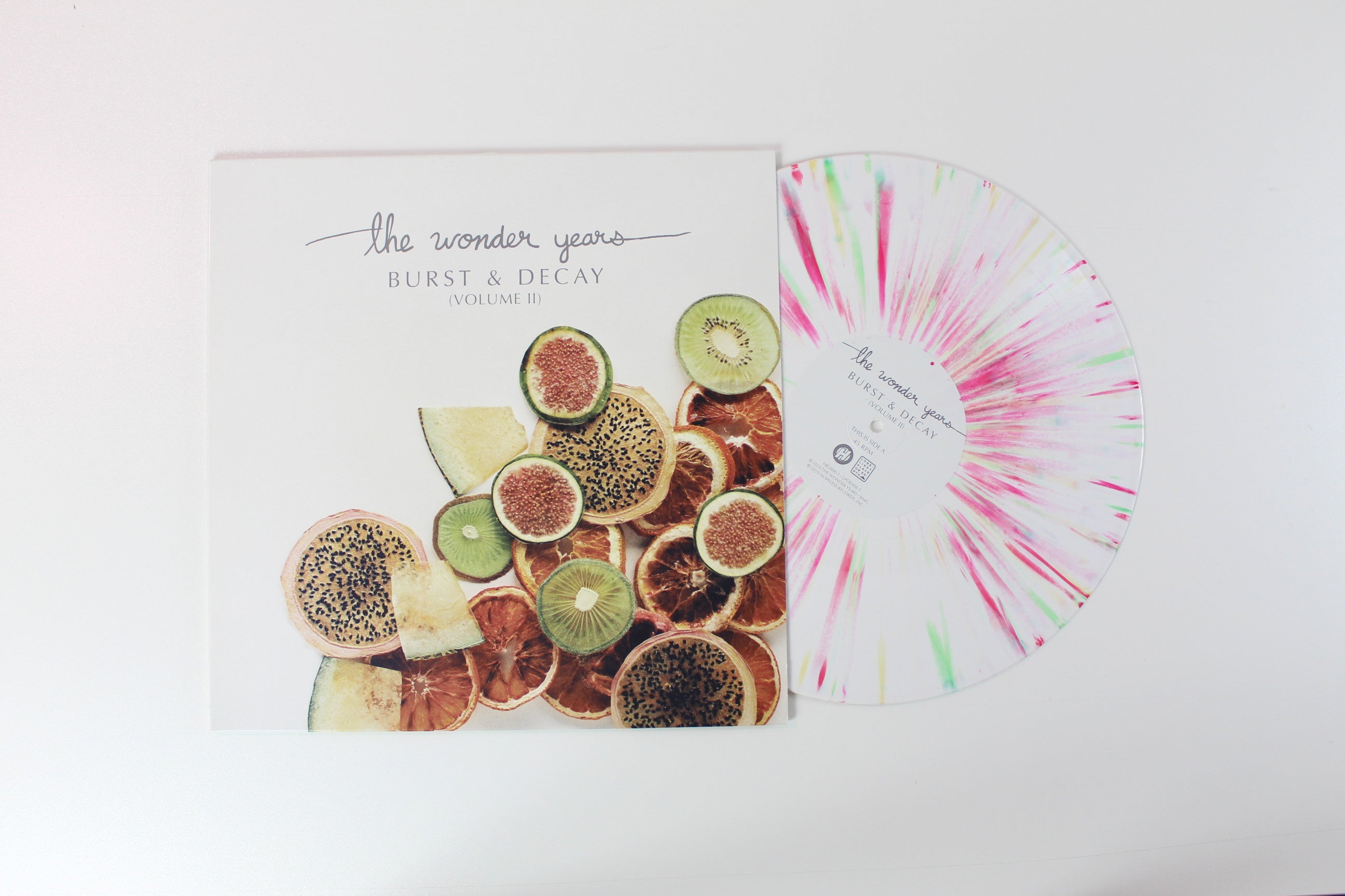 The Wonder Years - Burst & Decay (Volume II) on Hopeless Ltd 45 RPM White With Green Gold & Magenta Splatter