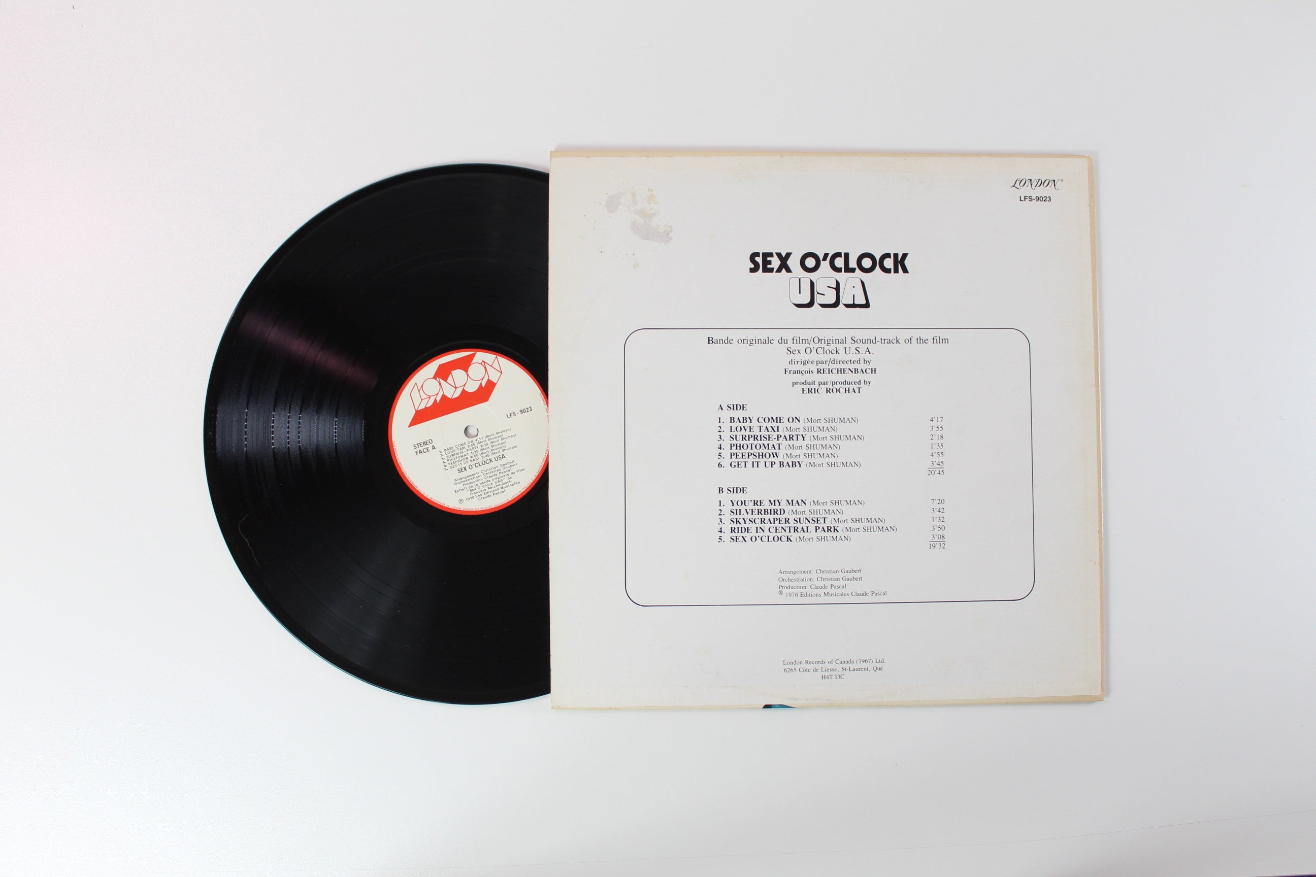 Mort Shuman - Sex O'Clock USA (Original Motion Picture Soundtrack) on London Canadian Pressing