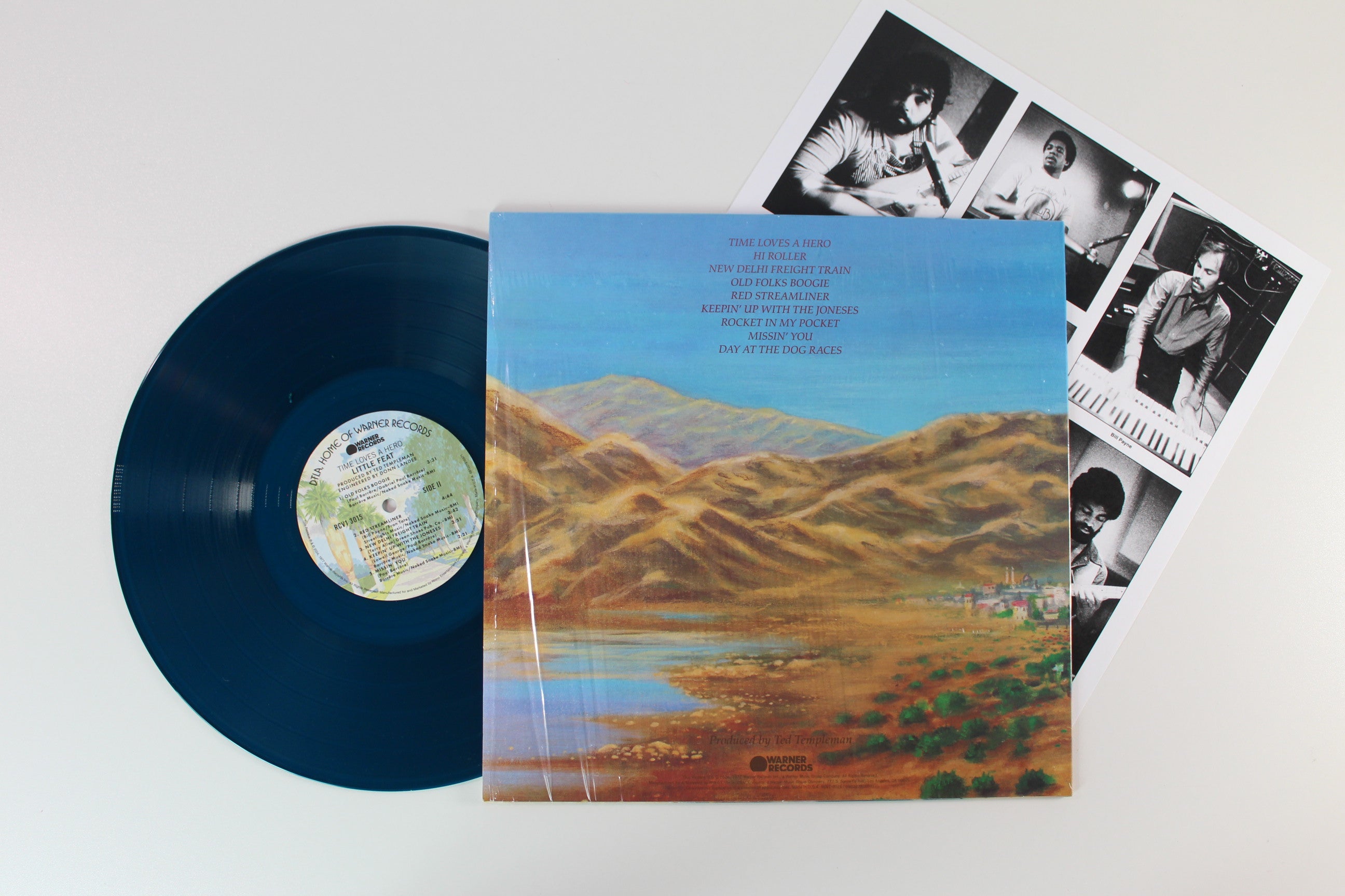 Little Feat - Time Loves A Hero on Warner Records / Rhino - Sea Blue Vinyl