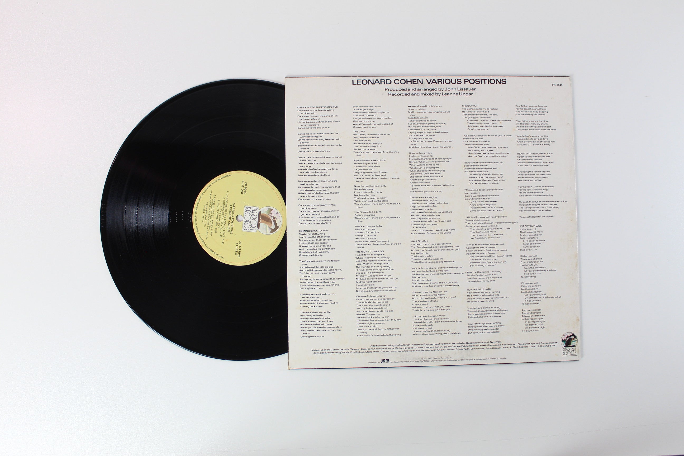 Leonard Cohen - Various Positions on Passport