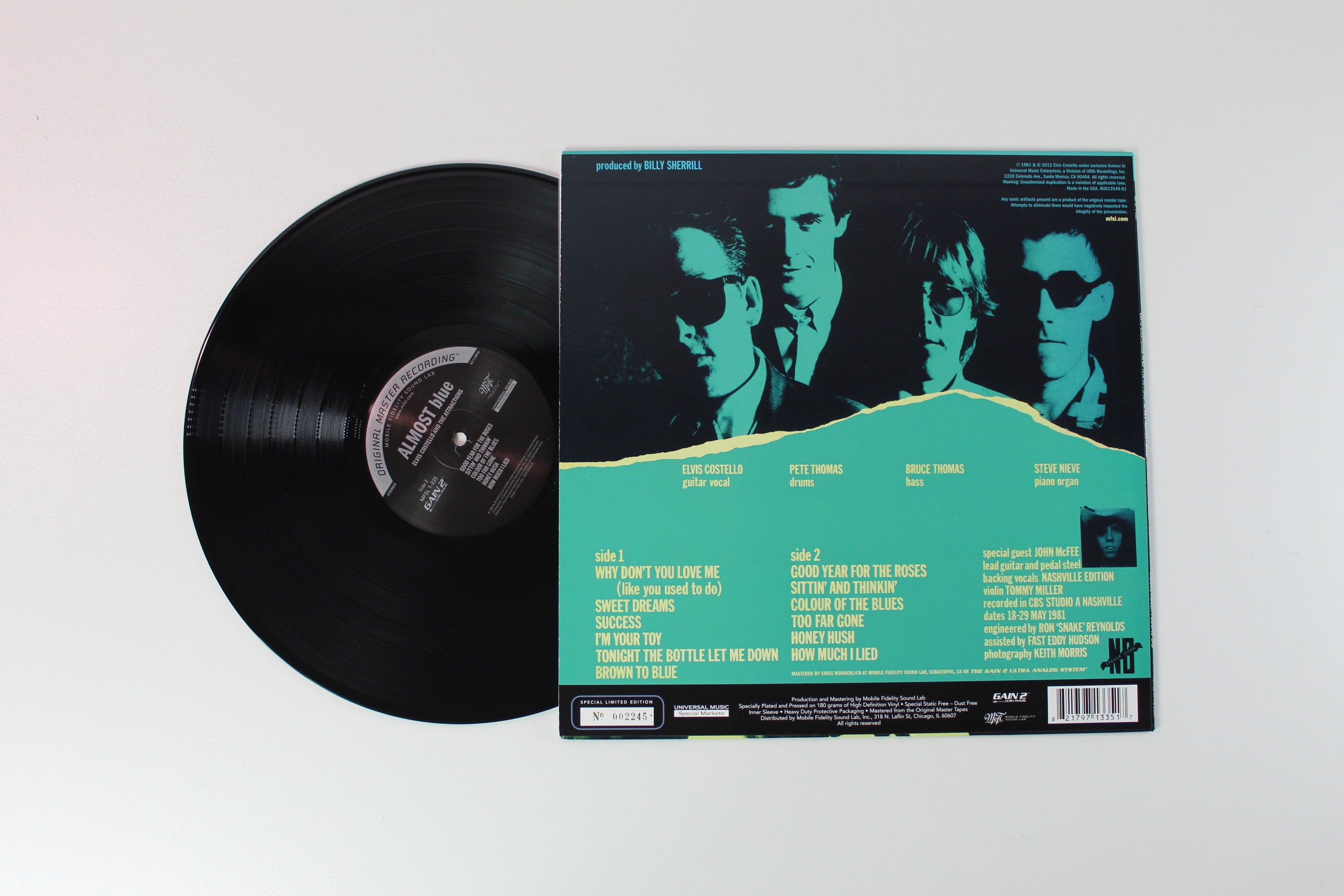 Elvis Costello & The Attractions - Almost Blue on Mobile Fidelity Sound Lab Ltd Numbered Reissue
