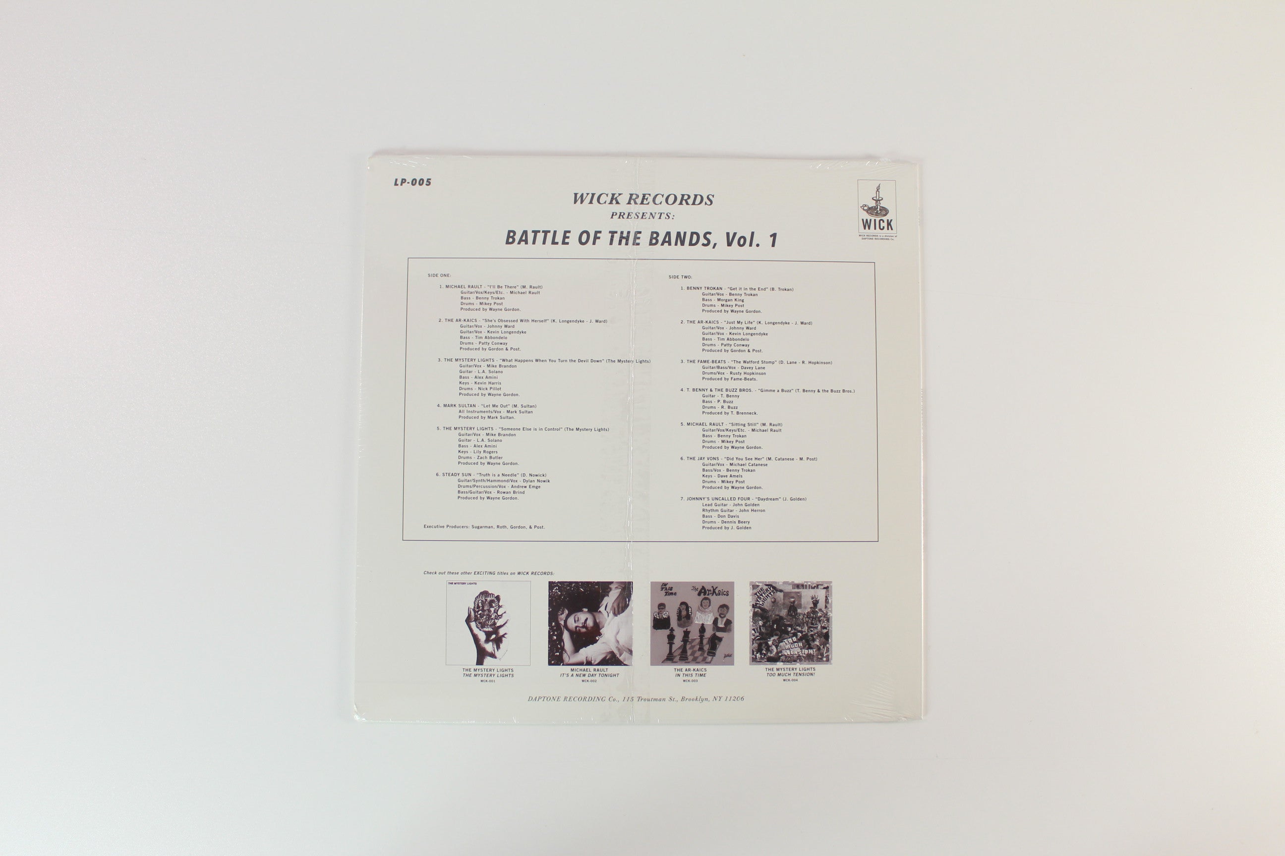 Various - Wick Records Presents - Battle Of The Bands Vol. 1 on Wick Records - Random Colored Vinyl Sealed