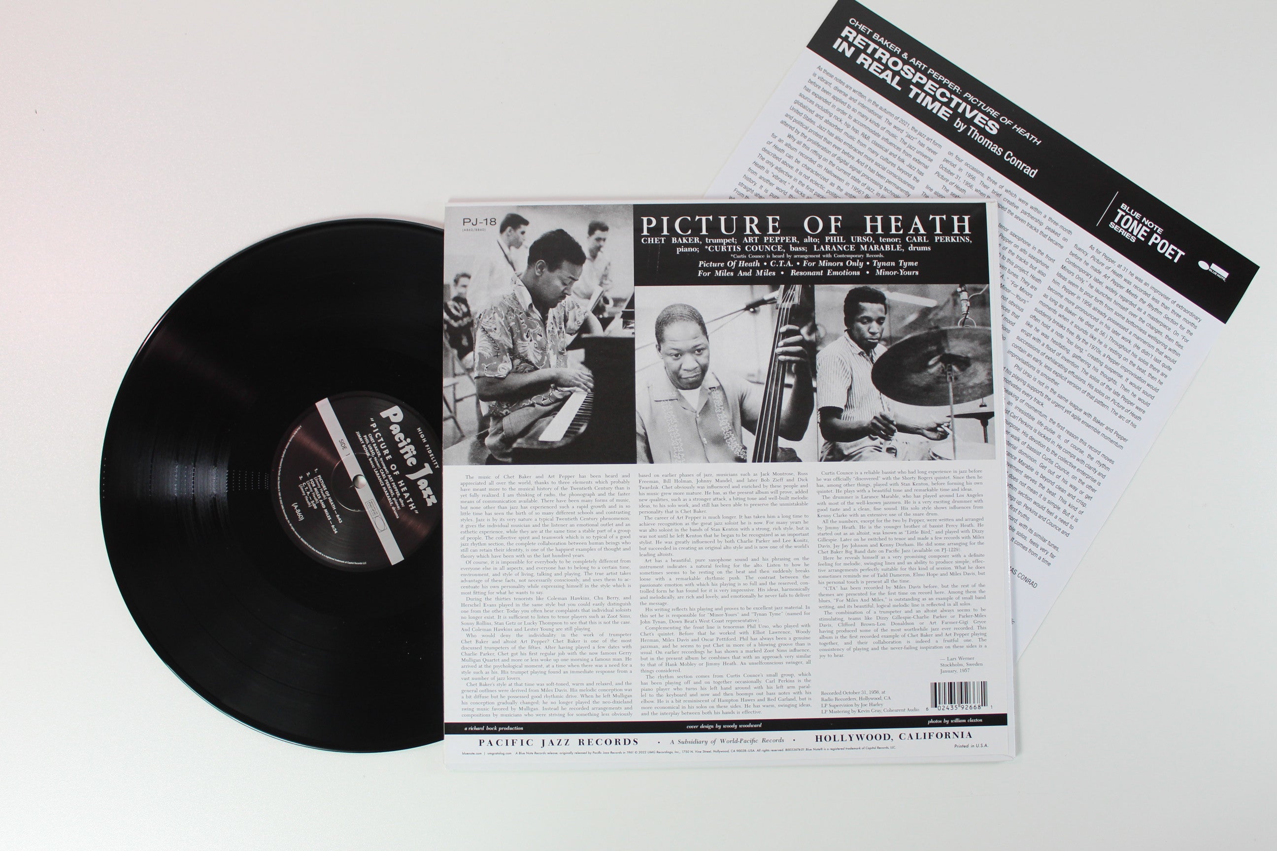 Chet Bake Art PepperPhil Urso - Picture Of Heath on Pacific Jazz Blue Note Tone Poet Series Reissueh