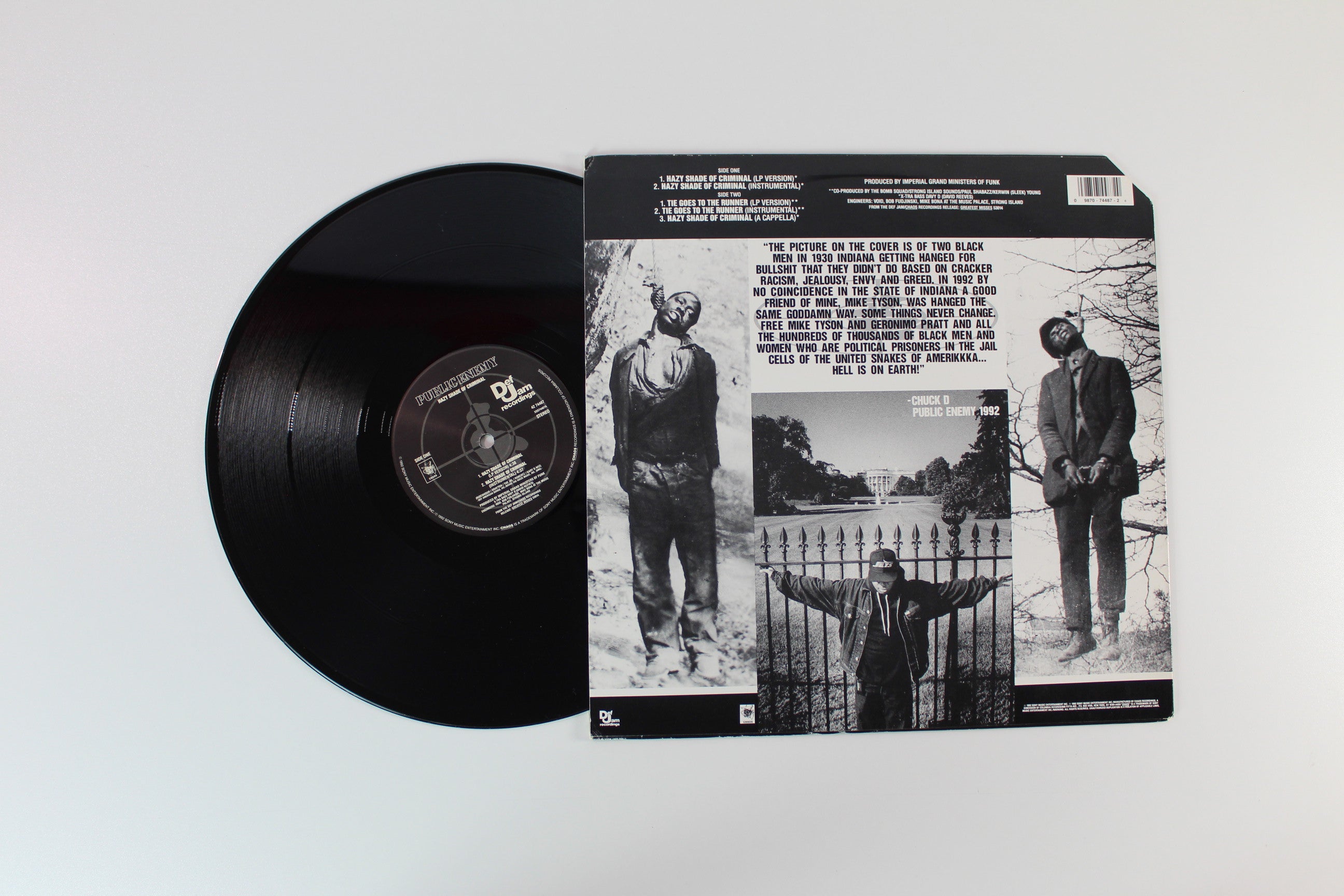 Public Enemy - Hazy Shade Of Criminal 12" on Def Jam Recordings