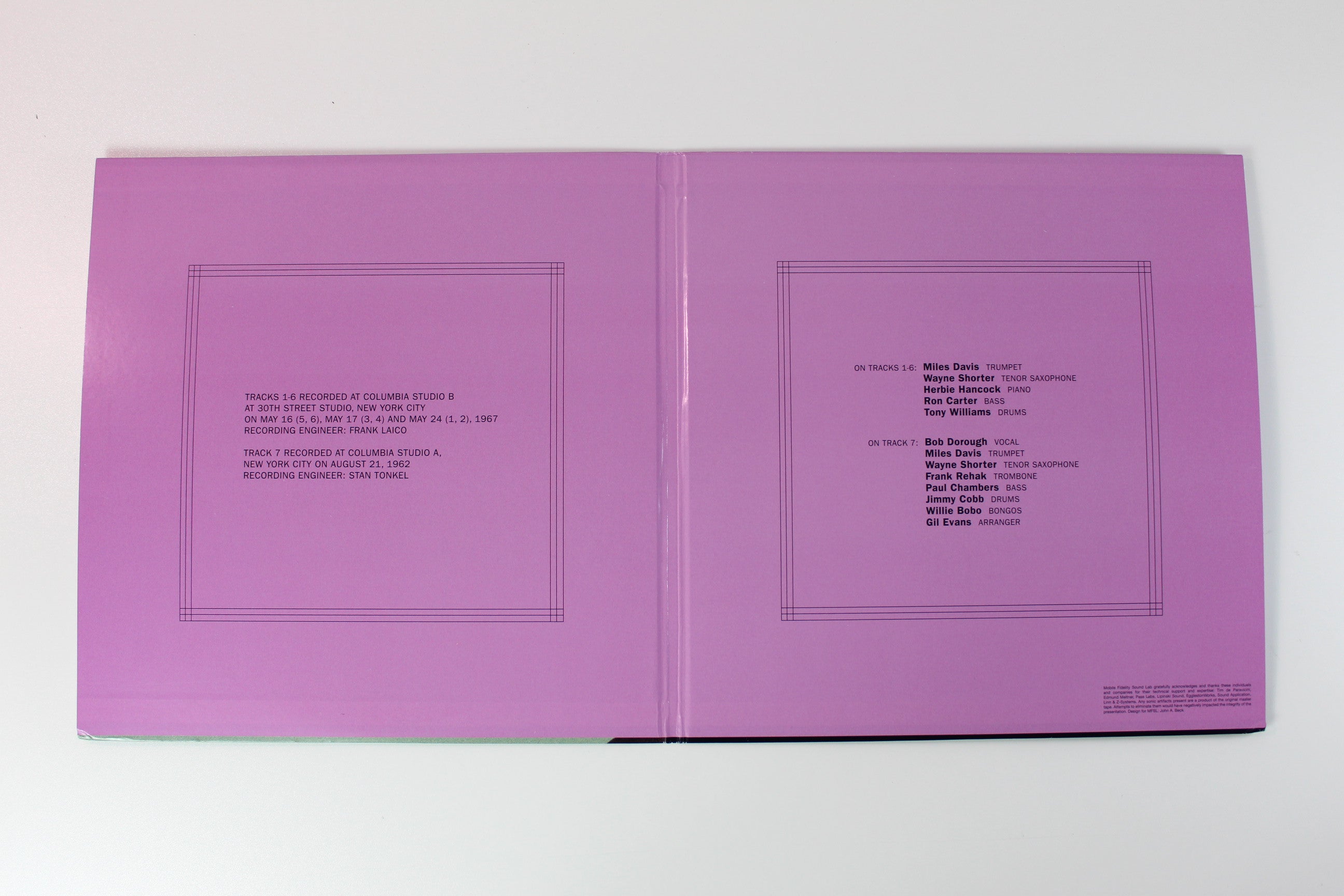 Miles Davis - Sorcerer on Mobile Fidelity Sound Lab Ltd Numbered 2 X 12" 45 RPM Reissue