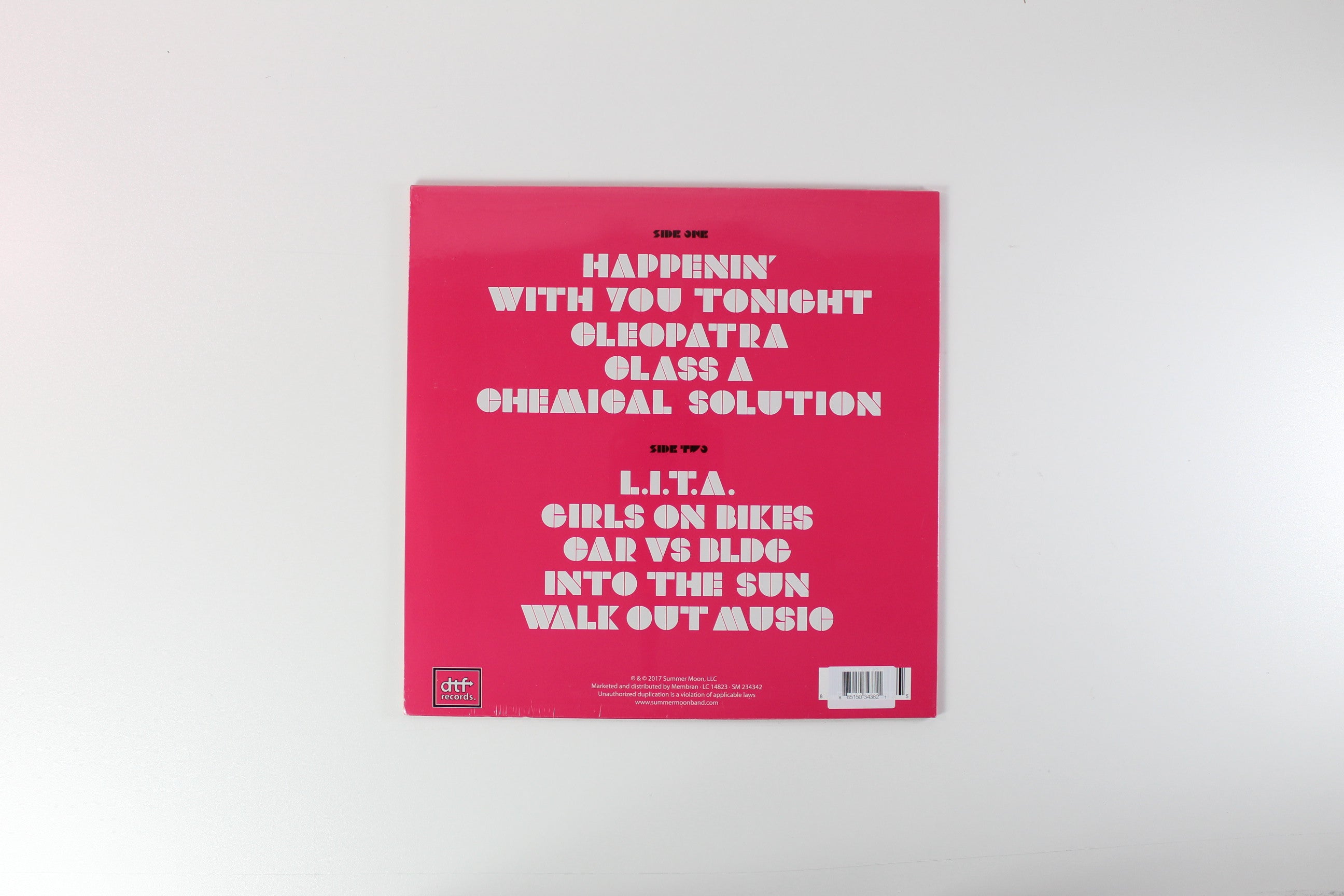 Summer Moon - With You Tonight on Dtf Ltd Pink Vinyl Sealed