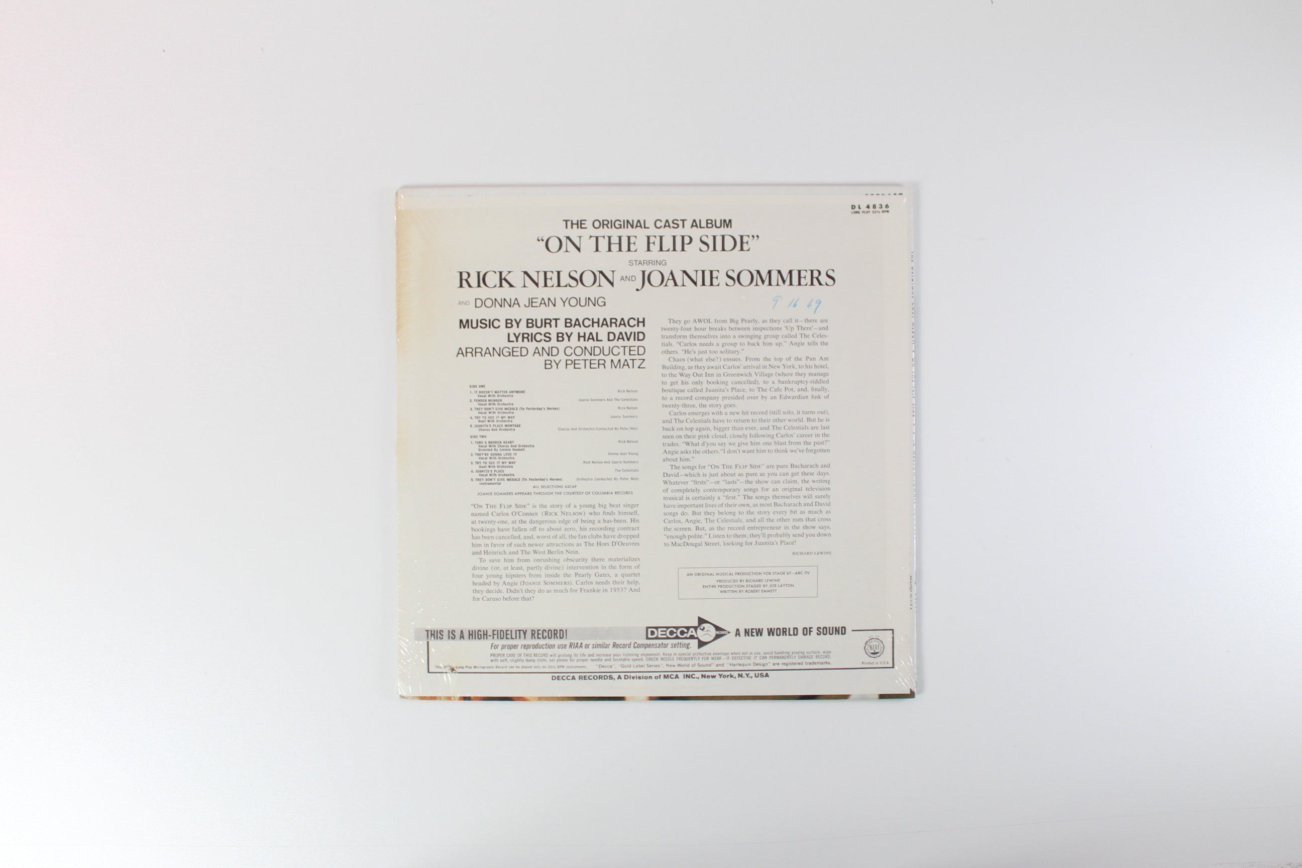 Ricky Nelson / Joanie Sommers - On The Flip Side on Decca Mono Sealed