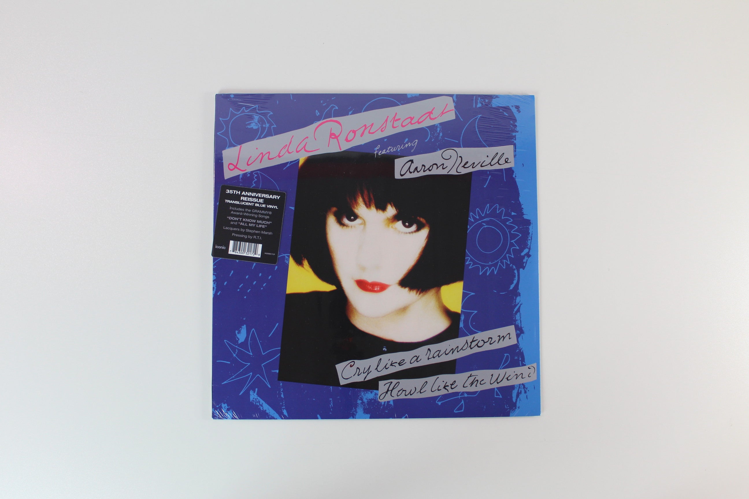 Linda Ronstadt - Cry Like A Rainstorm - Howl Like The Wind on Iconic - Sealed Blue Vinyl