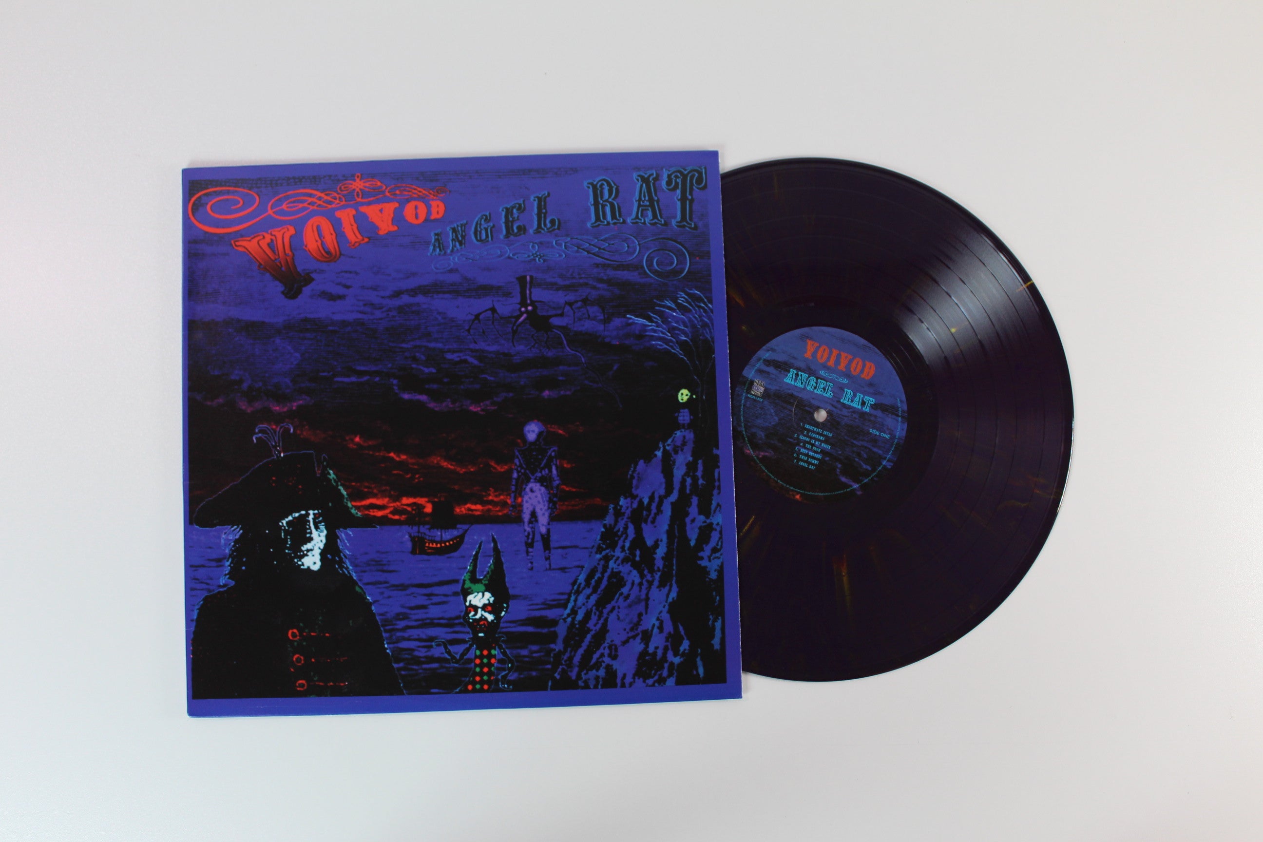 Voïvod - Angel Rat on Real Gone Music - Purple w/ Lime Green Swirl Colored Vinyl