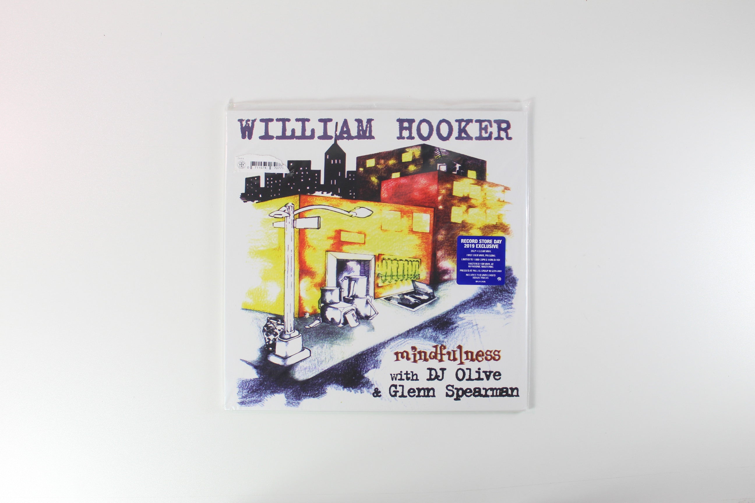 William Hooker/ DJ Olive / Glenn Spearman - Mindfulness on ORG Music RSD 2019 Ltd Clear Vinyl Reissue Sealed