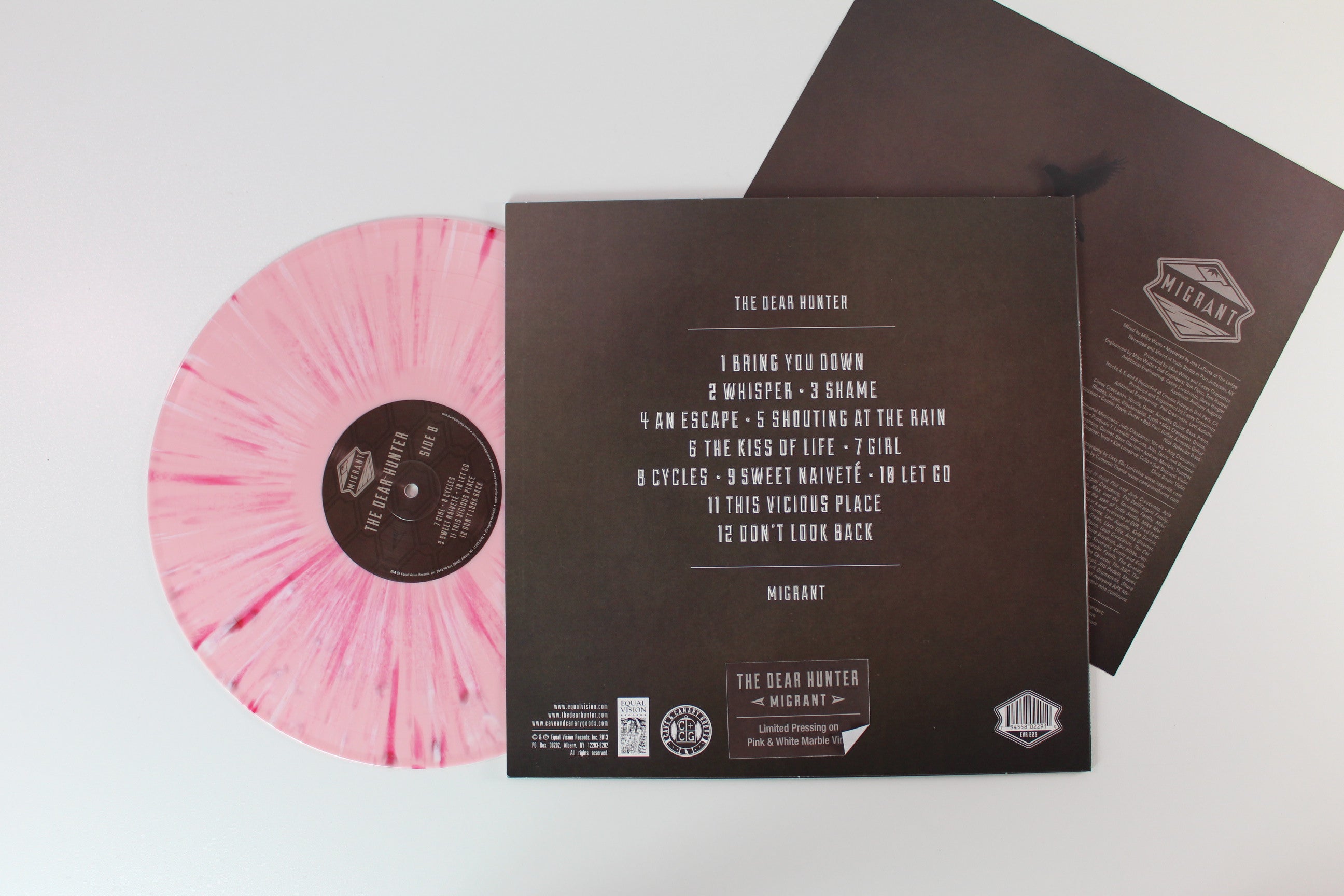 The Dear Hunter - Migrant on Equal Vision Pink & White Marlbe Reissue