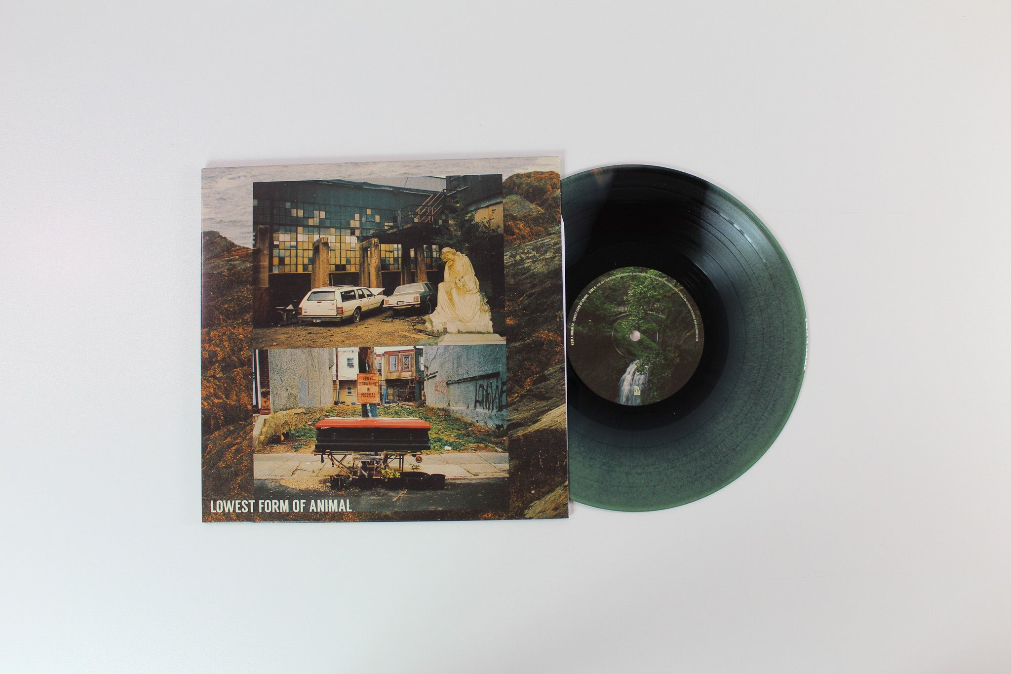 Kublai Khan - Lowest Form Of Animal on Rise Records Ltd Single Sided 10" EP Green Cloudy Vinyl