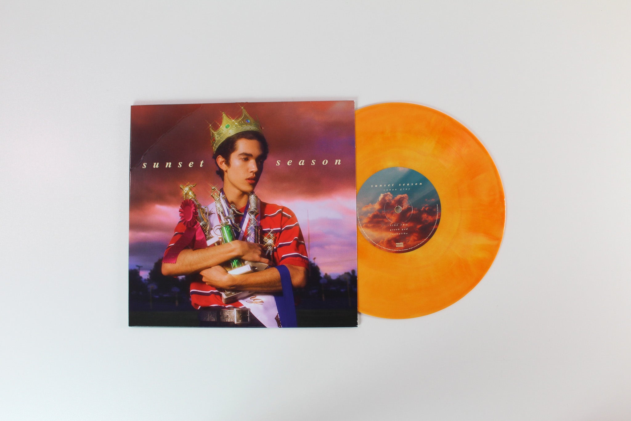Conan Gray - Sunset Season on Republic 10" Orange Yellow Sunset Swirl Reissue