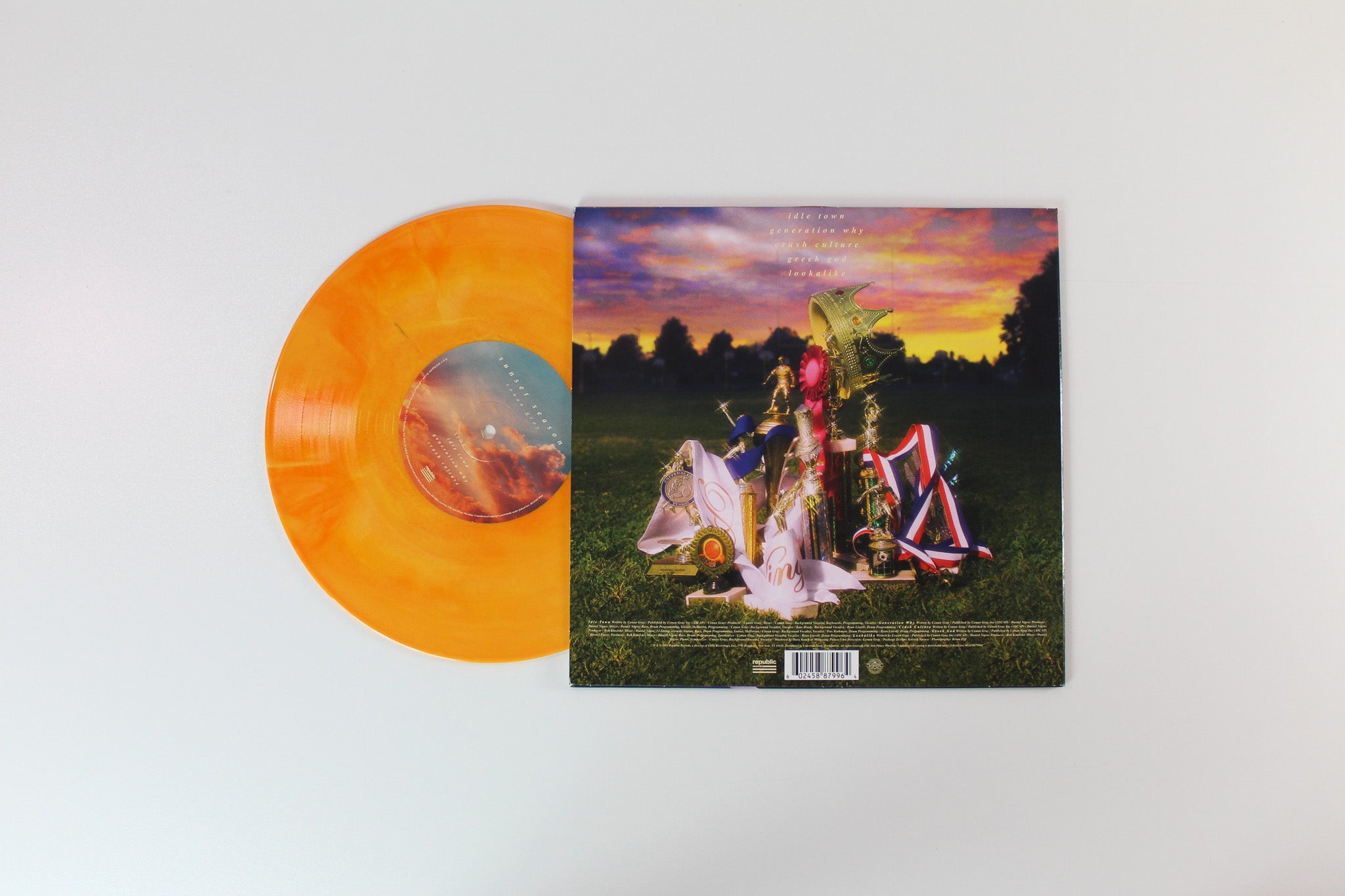 Conan Gray - Sunset Season on Republic 10" Orange Yellow Sunset Swirl Reissue