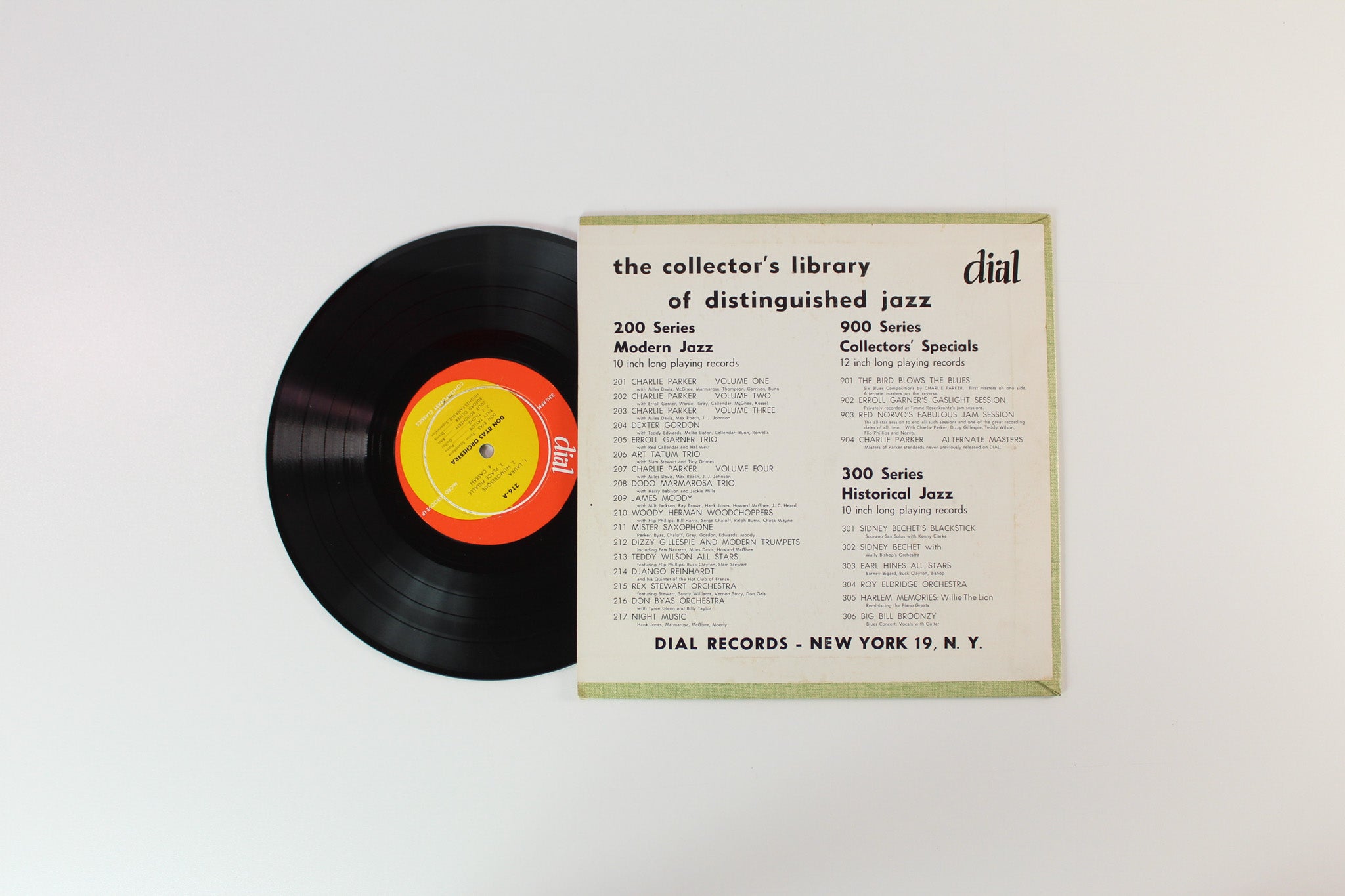 Don Byas - Saxophone Moods on Dial 10"