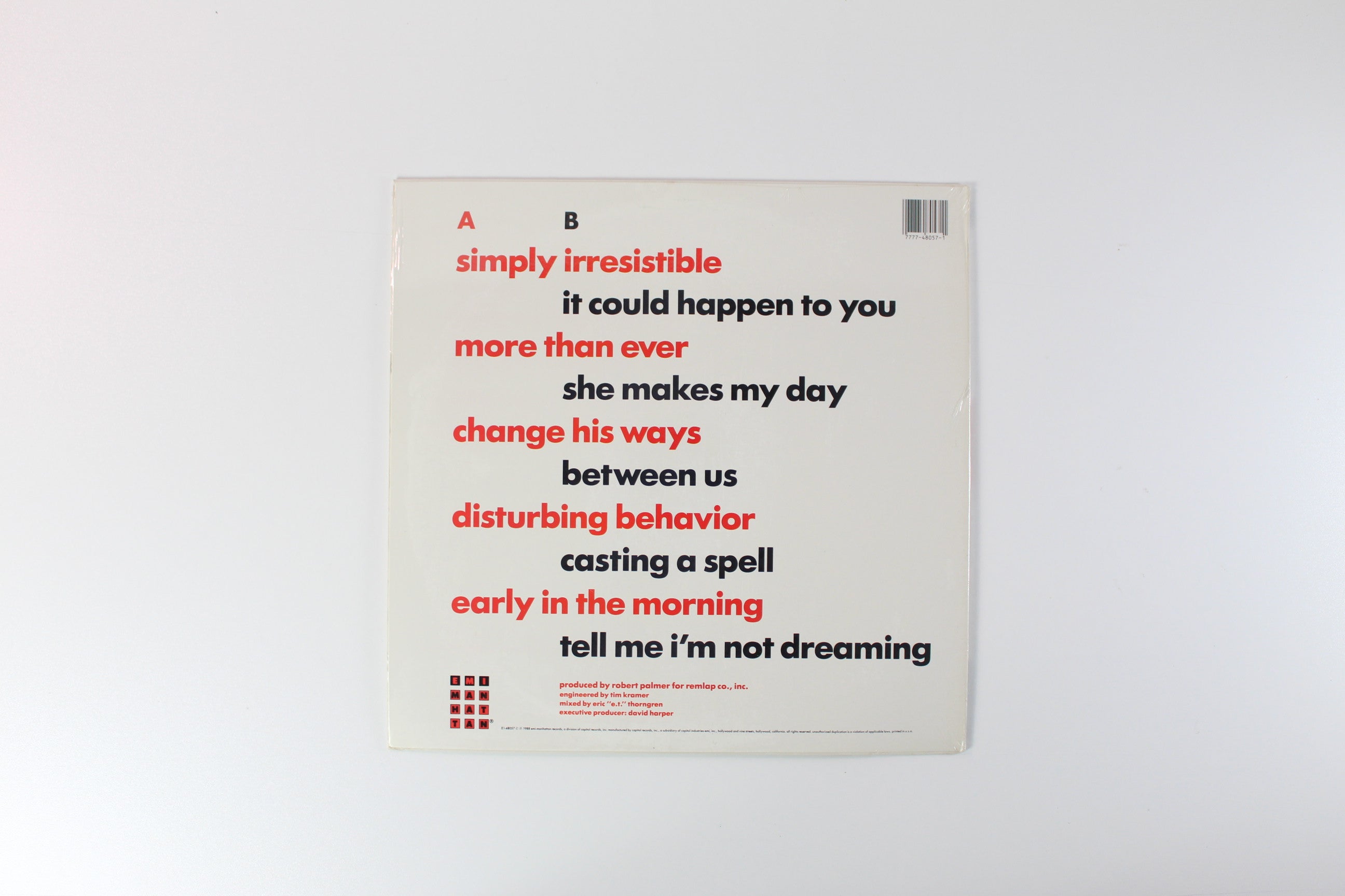 Robert Palmer - Heavy Nova on EMI Manhattan Sealed