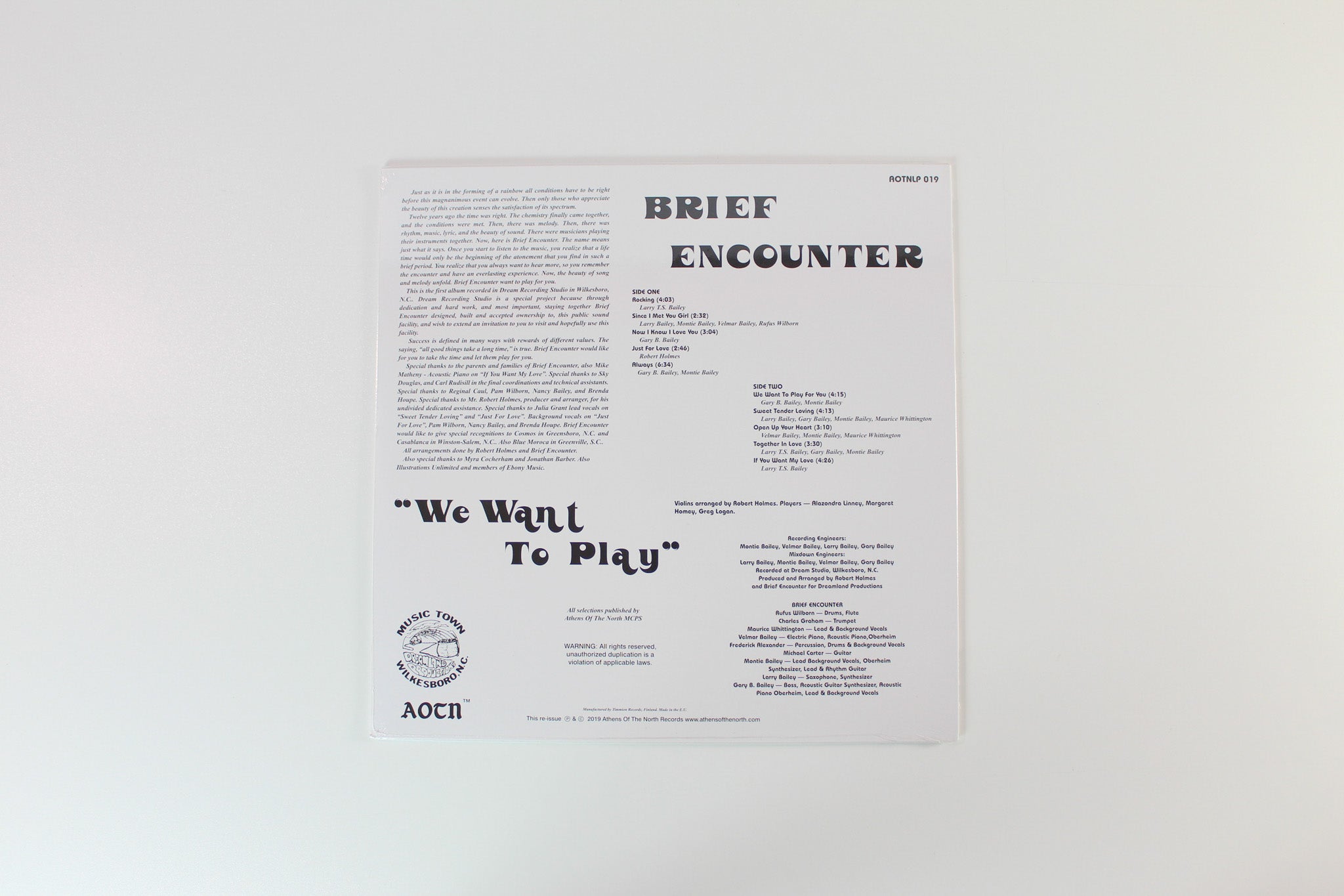 Brief Encounter - We Want To Play on Athens of the North Reissue Sealed