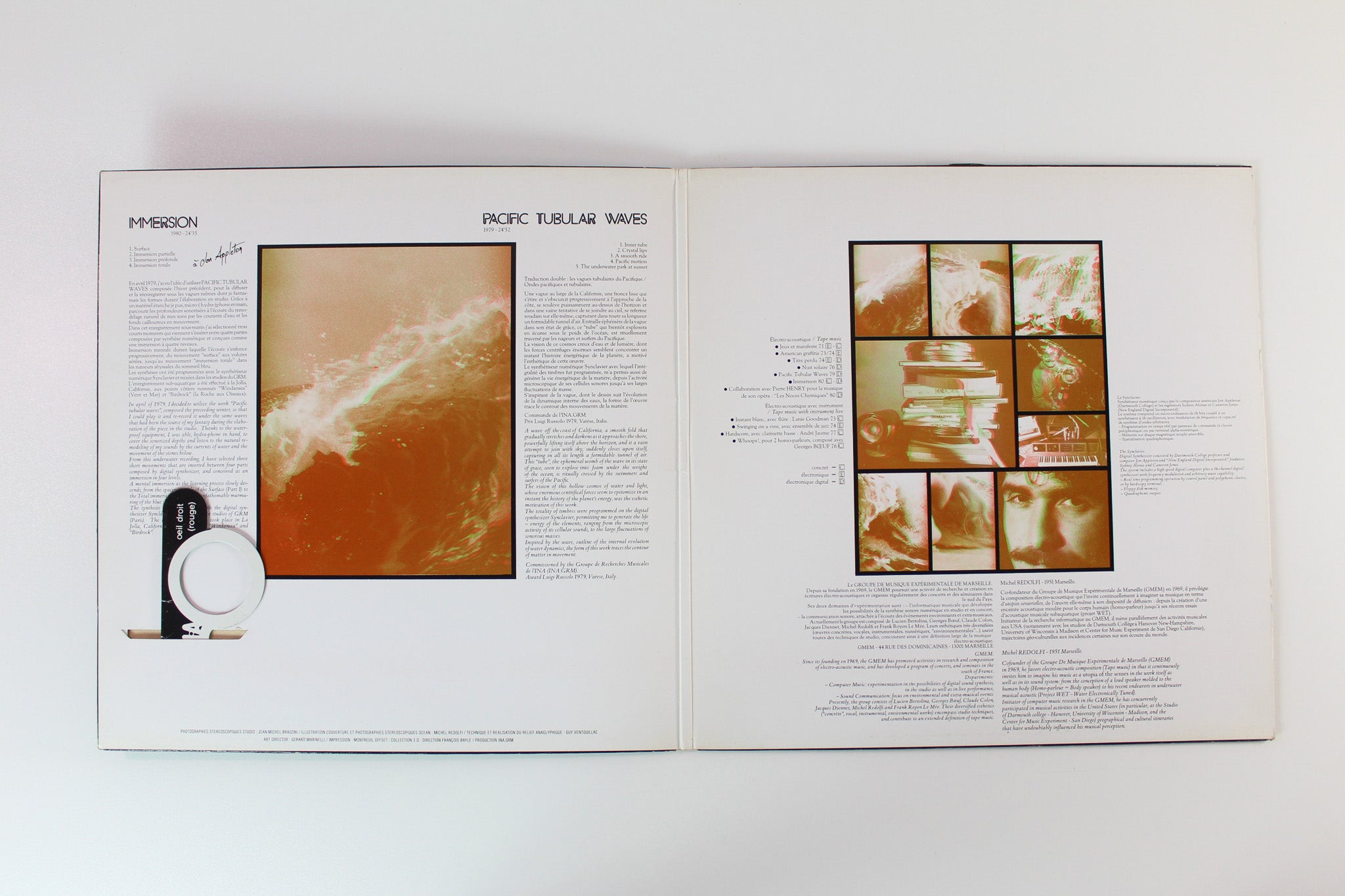 Michel Redolfi - Immersion / Pacific Tubular Waves on Ina-Grm