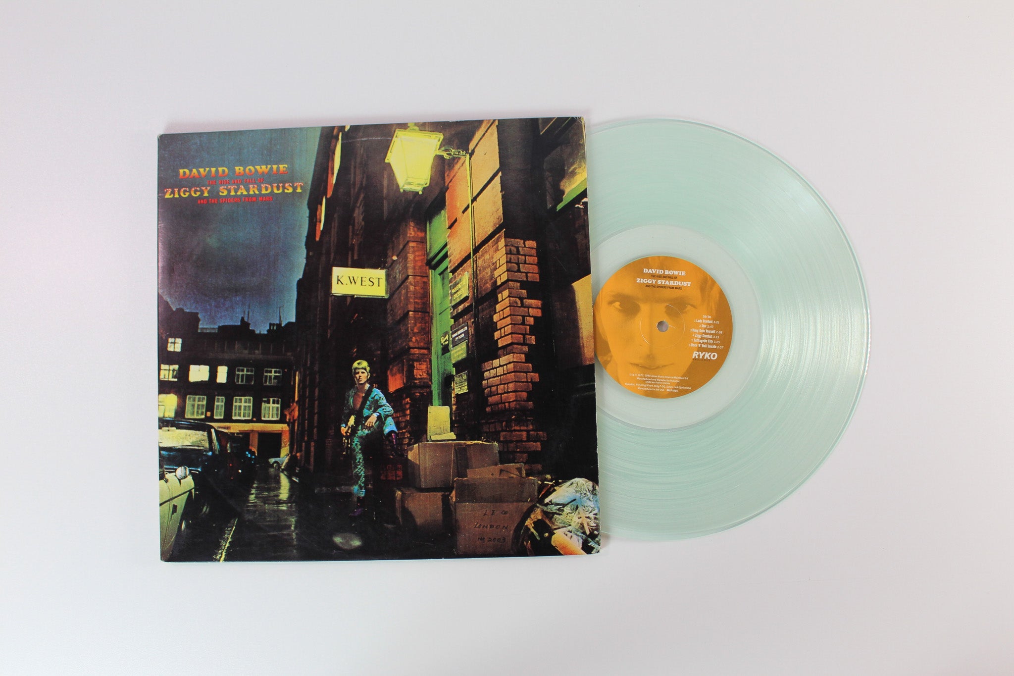 David Bowie - The Rise And Fall Of Ziggy Stardust And The Spiders From Mars on Ryko Analogue Ltd Clear Vinyl