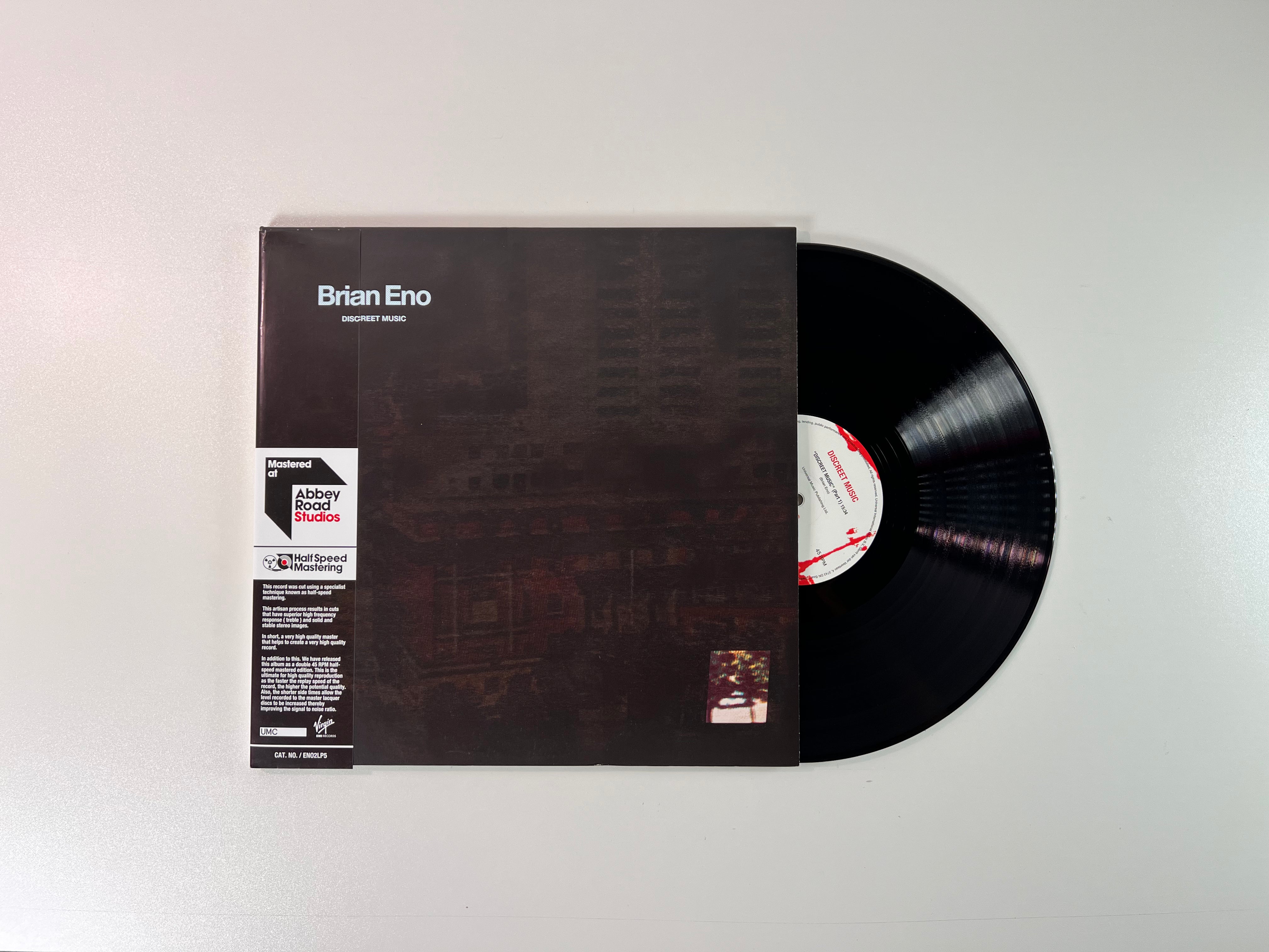 Brian Eno - Discreet Music on Virgin EMI Ltd 2 X 12 45 RPM Half Speed Mastered Reissue