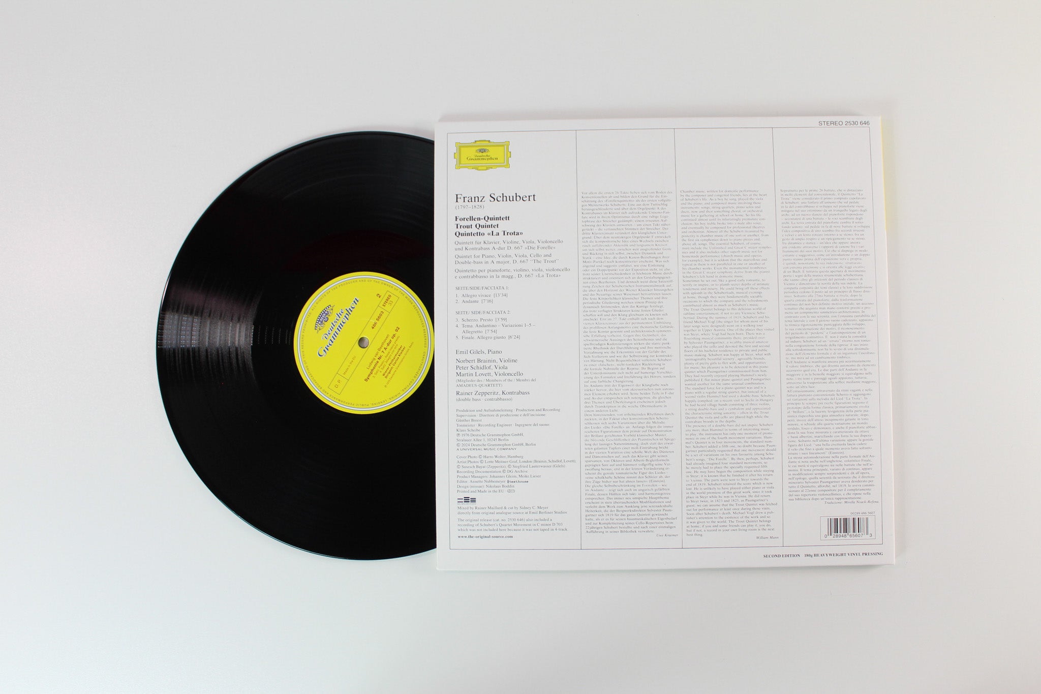 Franz Schubert - Forellenquintett • Trout Quintet • Quintetto »La Trota« on Deutsche Grammophon Reissue